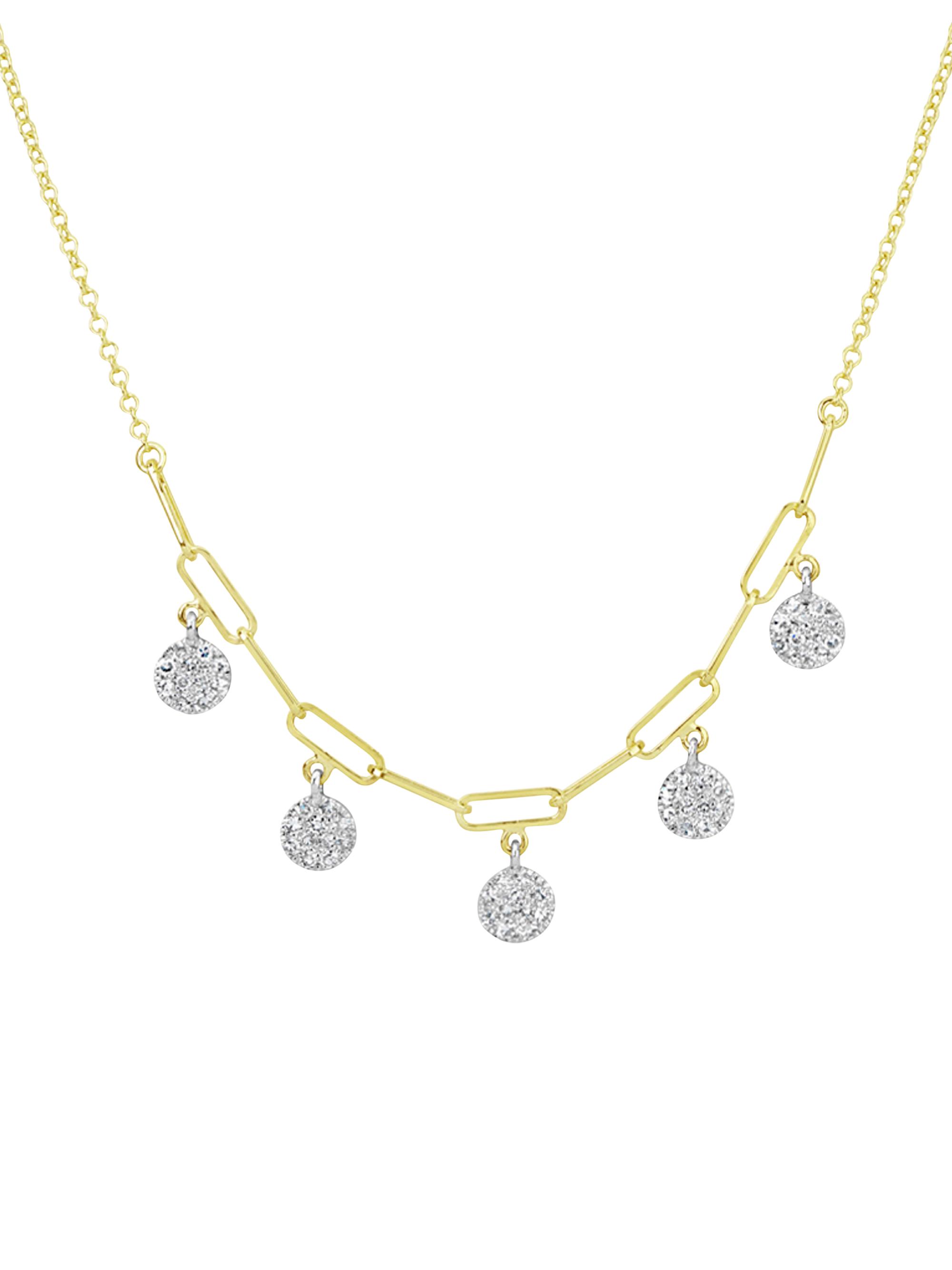 Meira T Women's 14K Yellow Gold & Diamond Disc Necklace - Yellow Gold