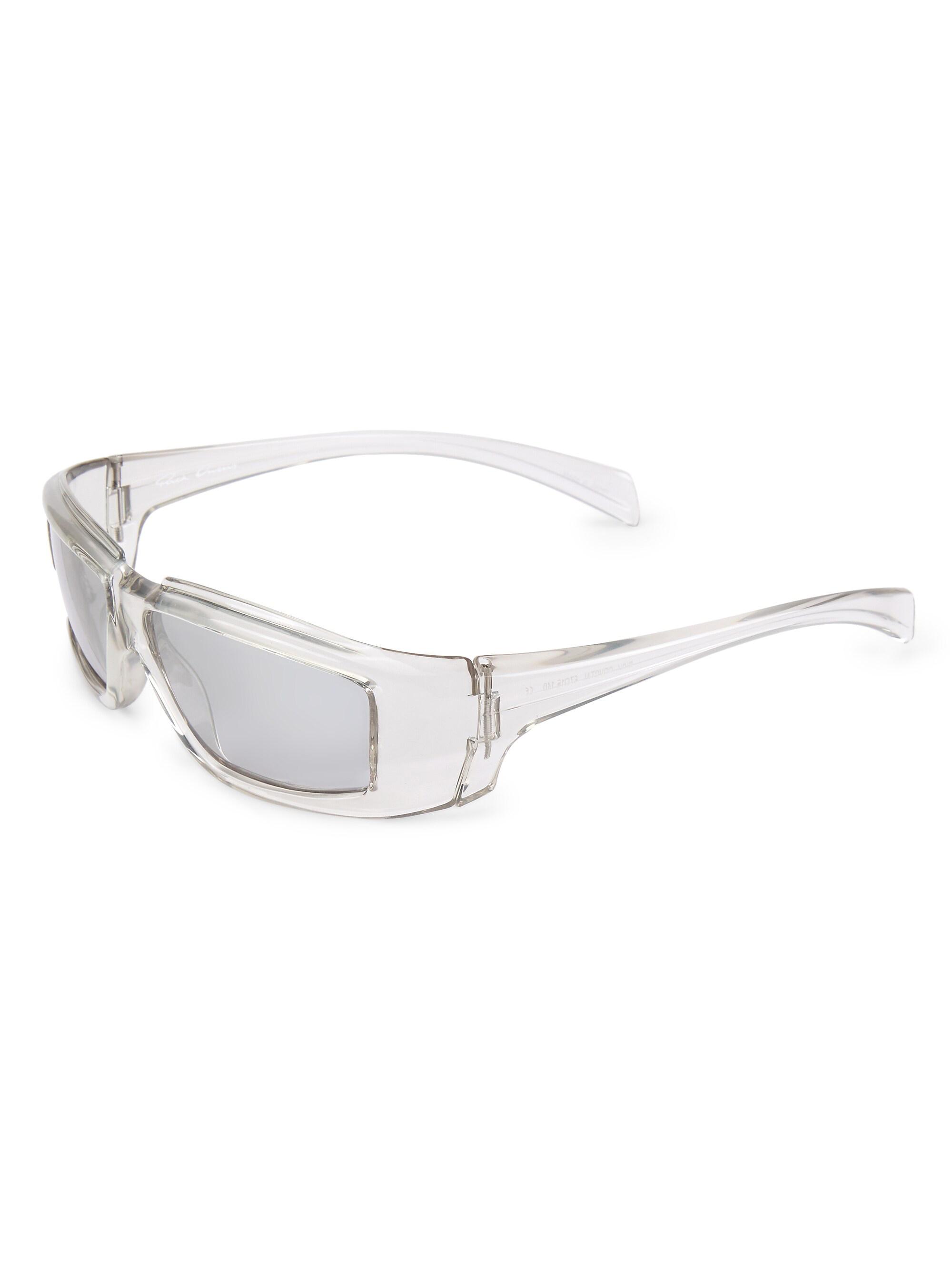 Rick Owens Men's 55MM Rick Rectangular Sunglasses - Silver