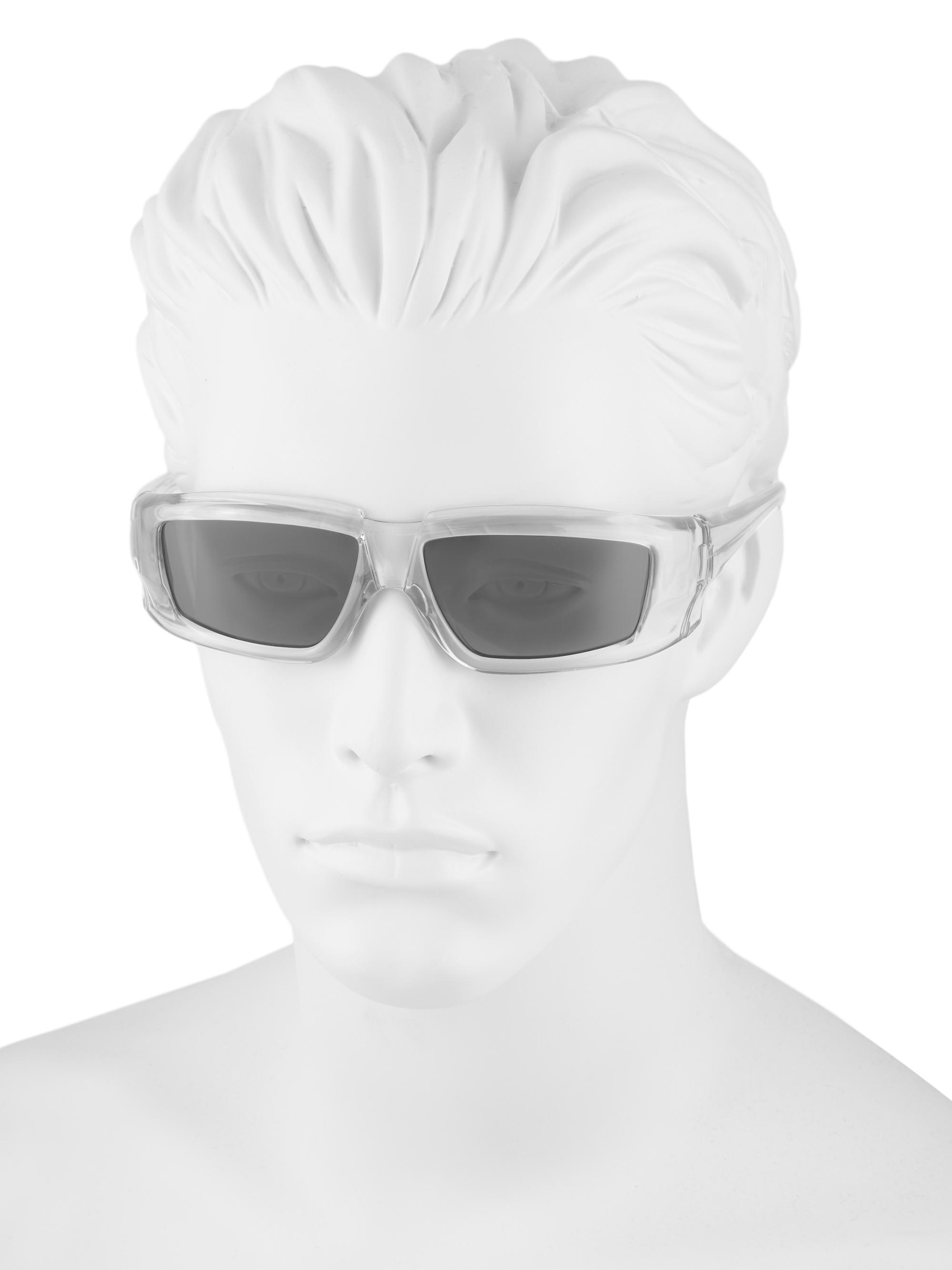 Rick Owens Transparent Rectangular Sunglasses | Saks Fifth Avenue
