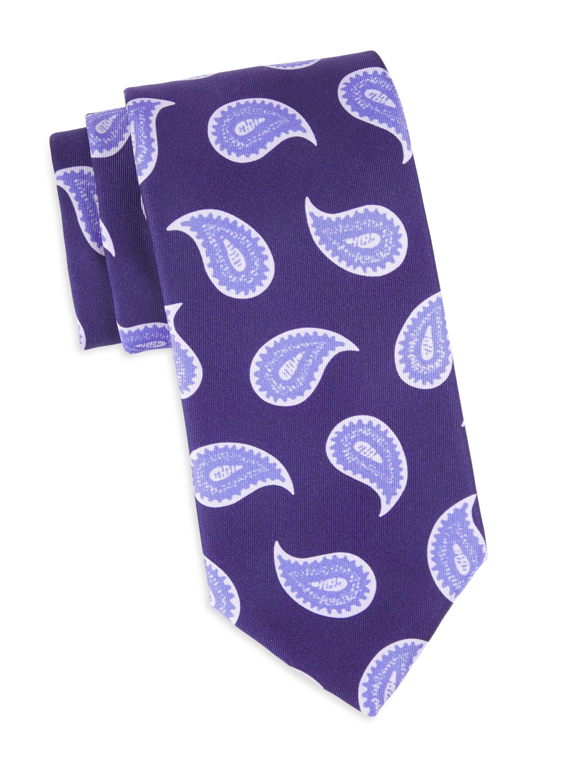 Charvet Men's Paisley Woven Silk Tie - Blue