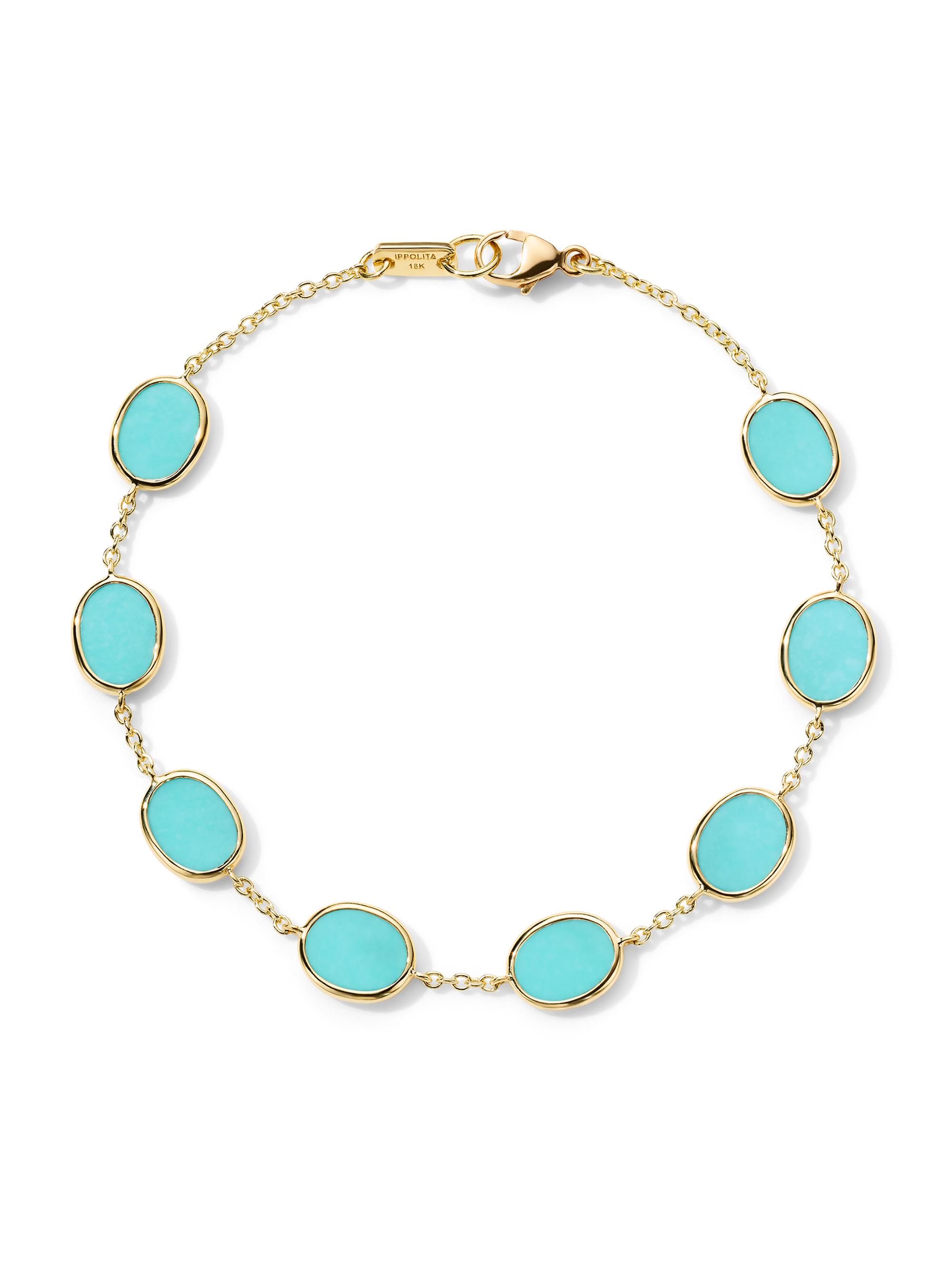 Ippolita Women's Confetti 18K Yellow Gold & Turquoise Station Bracelet - Yellow Gold