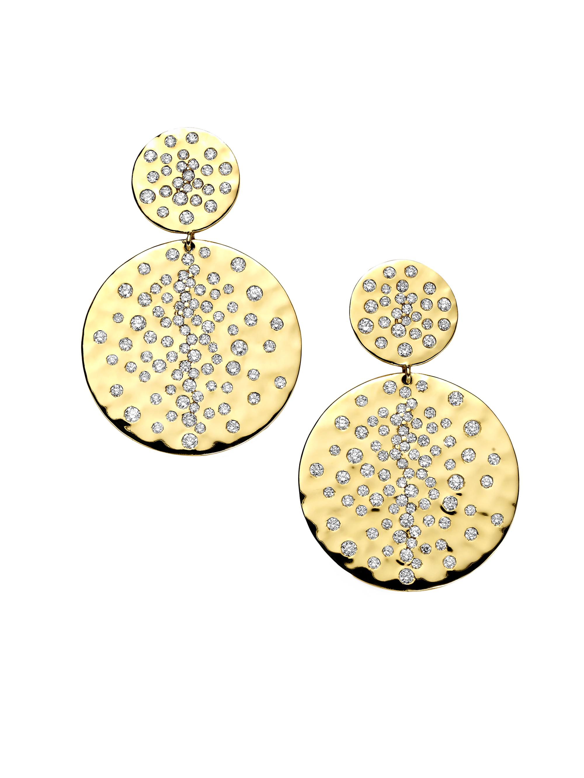 Ippolita Women's Stardust 18K Yellow Gold & Diamond Double-Drop Earrings - Yellow Gold