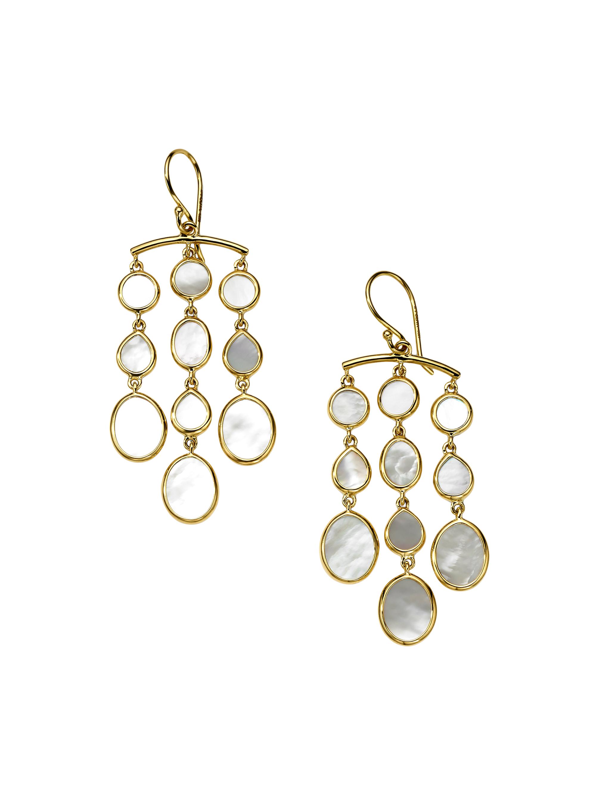 Ippolita Women's Polished Rock Candy 18K Yellow Gold & Mother-Of-Pearl  Chandelier Earrings - Yellow Gold