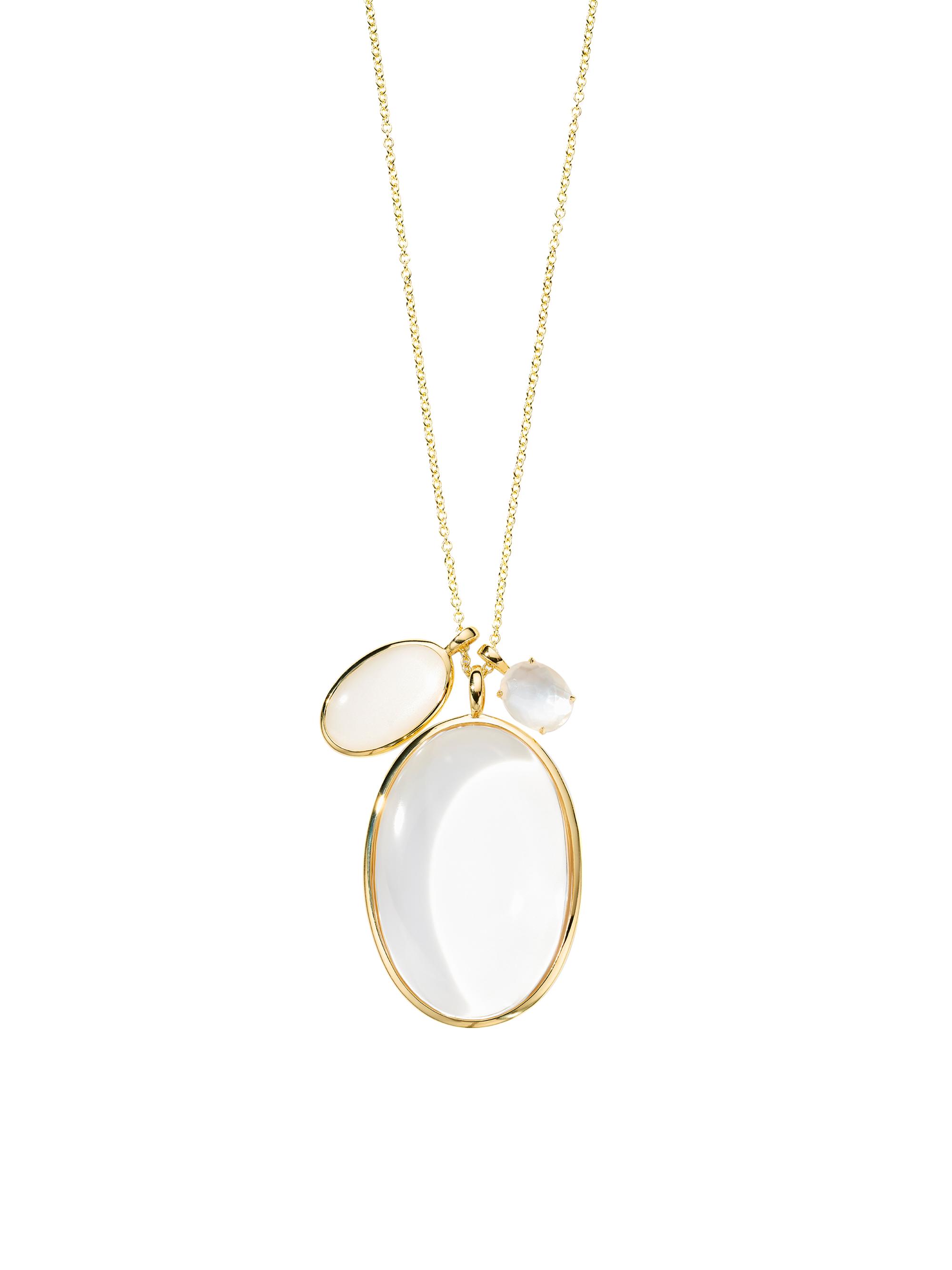 Ippolita Women's Luce 18K Yellow Gold & 3-Stone Pendant Necklace - Yellow Gold