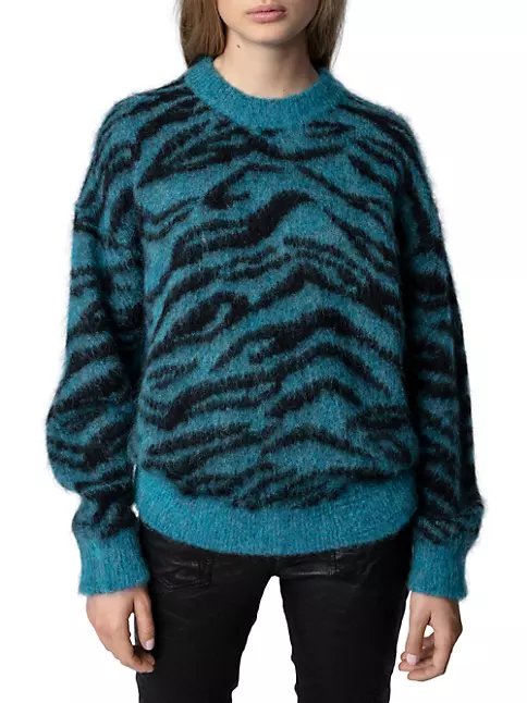 Shop Zadig & Voltaire Rita Tiger Mohair-Blend Sweater | Saks Fifth
