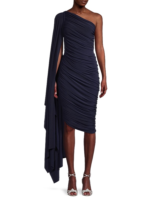 norma kamali ruched dress | Dresses | Norma Kamali Diana Oneshoulder Stretchjersey Mini The gown is fully lined and designed with a pull Norma Kamali + Diana One-Shoulder