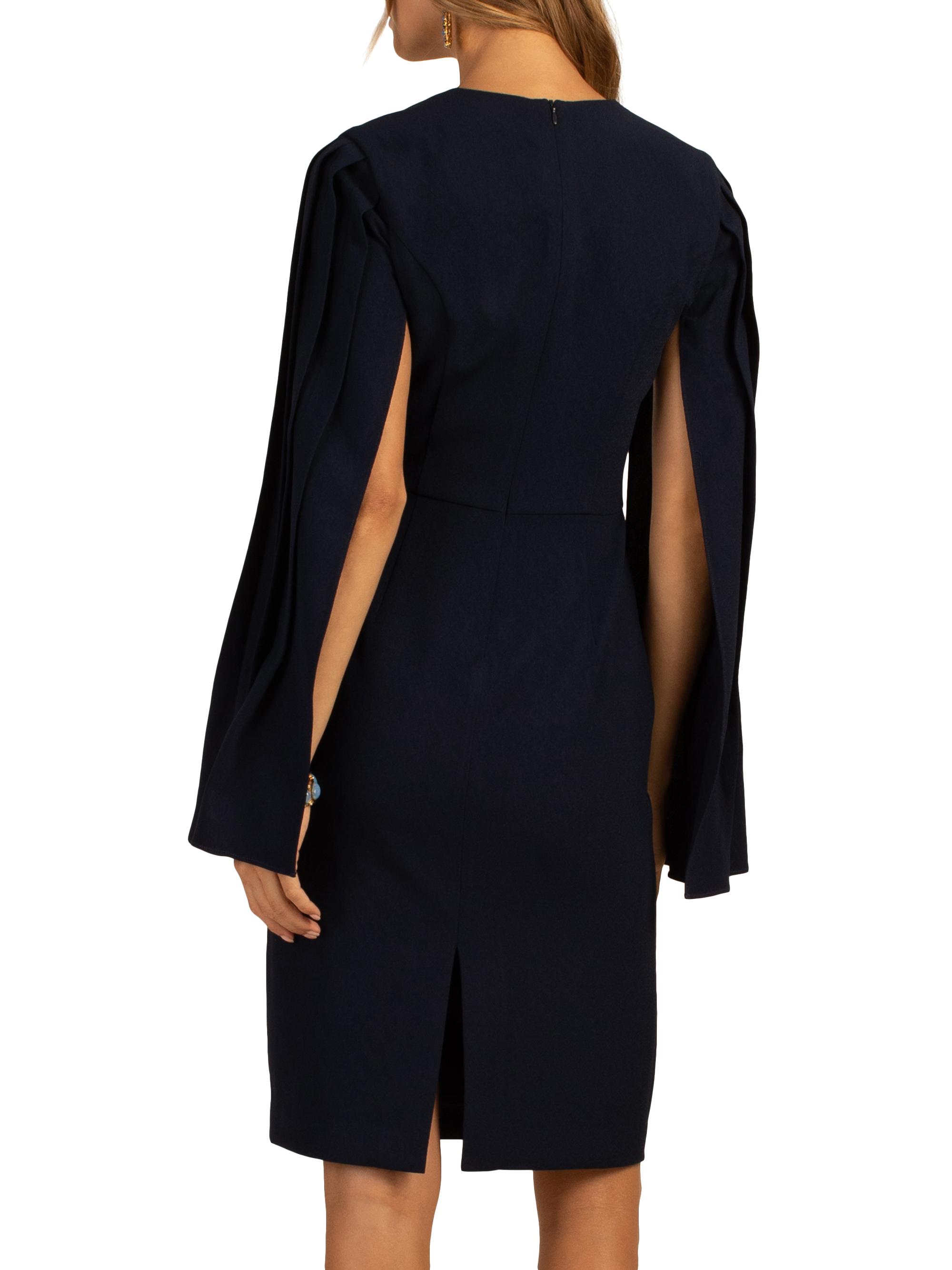 knee length dresses for ladies Trina Mesh Ruched Midi Dress – SEROYA main image 0