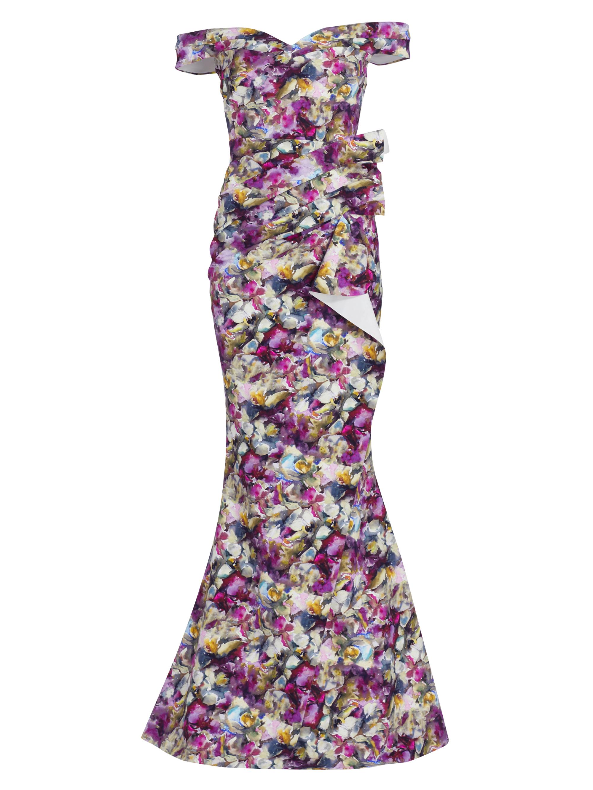 Chiara Boni La Petite Robe Women's Radoslava Printed Floor-Length Gown - Cyclamen