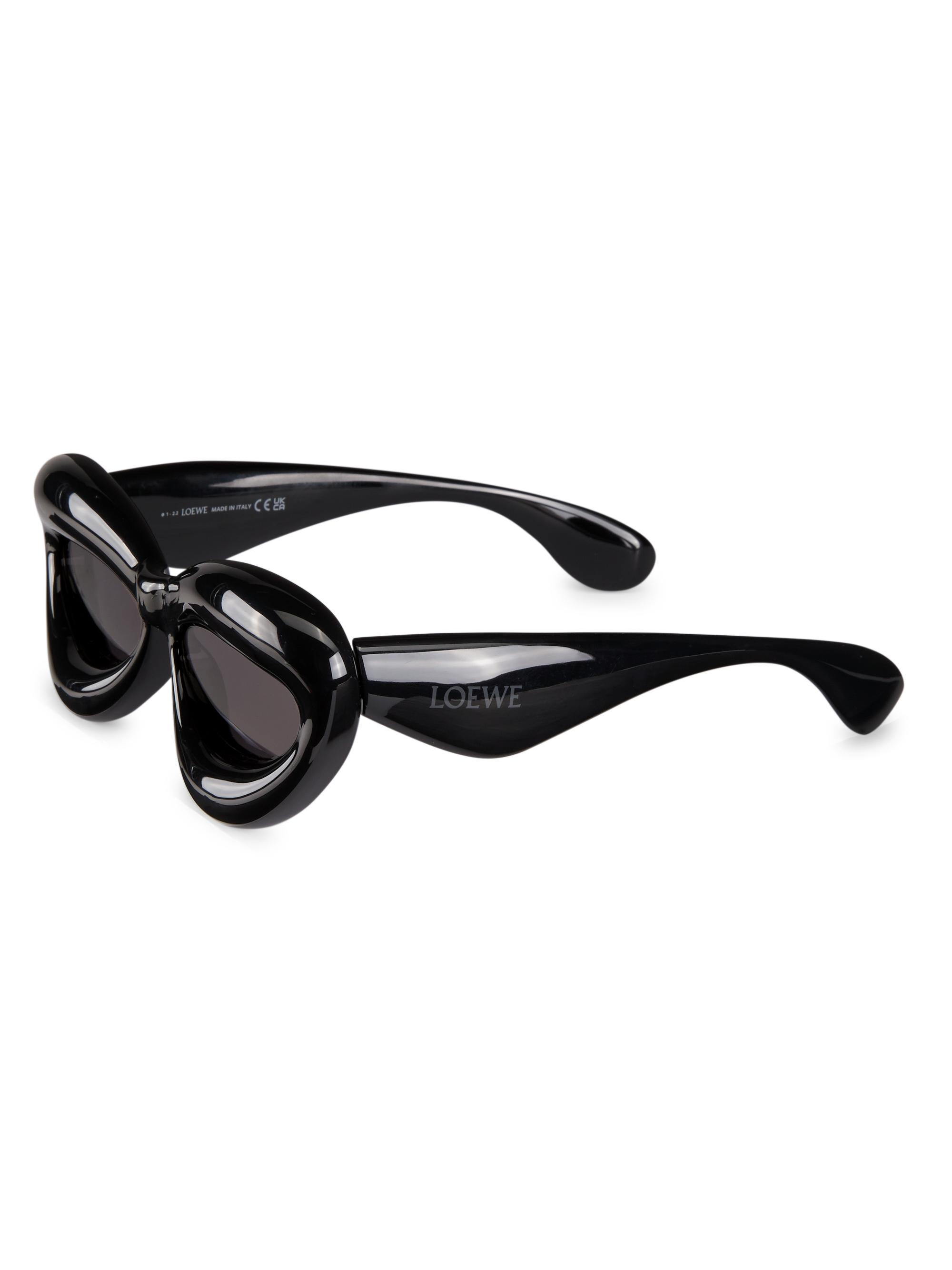 Loewe Glossy Black Sculptural Cat-Eye Sunglasses Loewe Sculptural Cat-Eye Sunglasses - Shiny Black / Smoke  main image 2