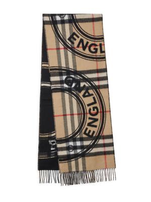 BURBERRY - Giant Check Cashmere Scarf