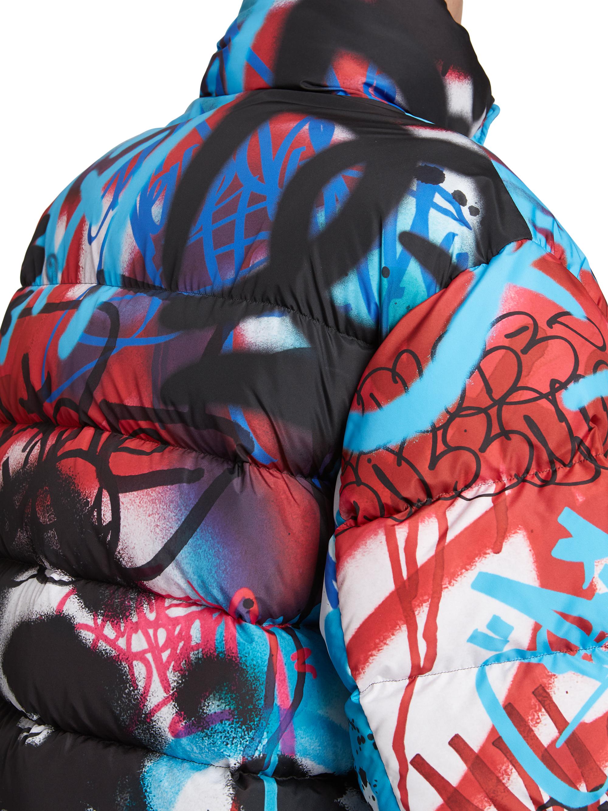 Dolce&Gabbana Sprayed Graffiti Print Nylon Down Jacket | Saks