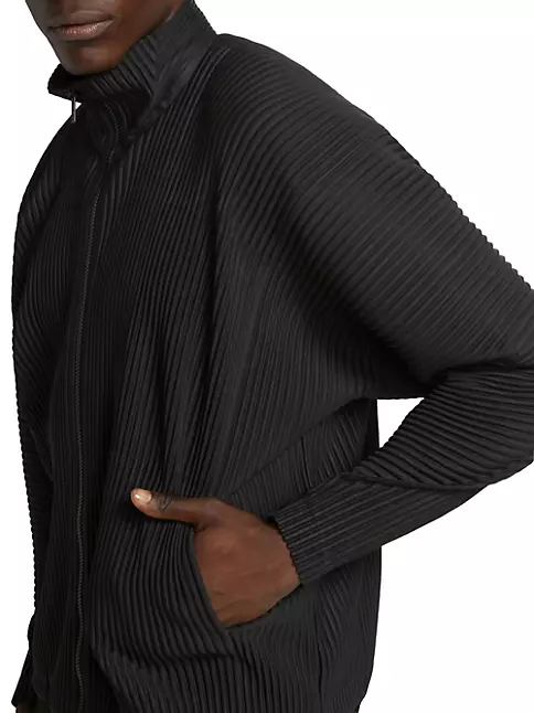 Shop Homme Plissé Issey Miyake Pleated Zip-Up Jacket | Saks Fifth