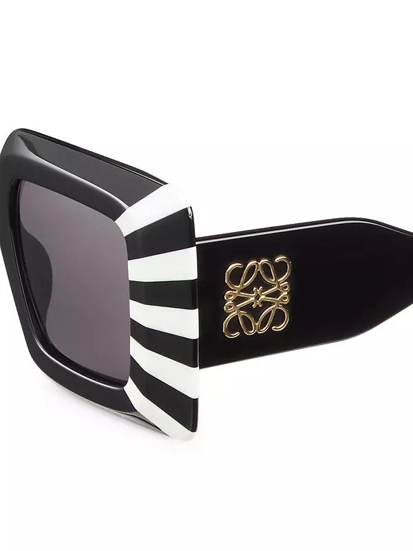 Shop LOEWE Chunky Anagram 47MM Square Sunglasses | Saks Fifth Avenue