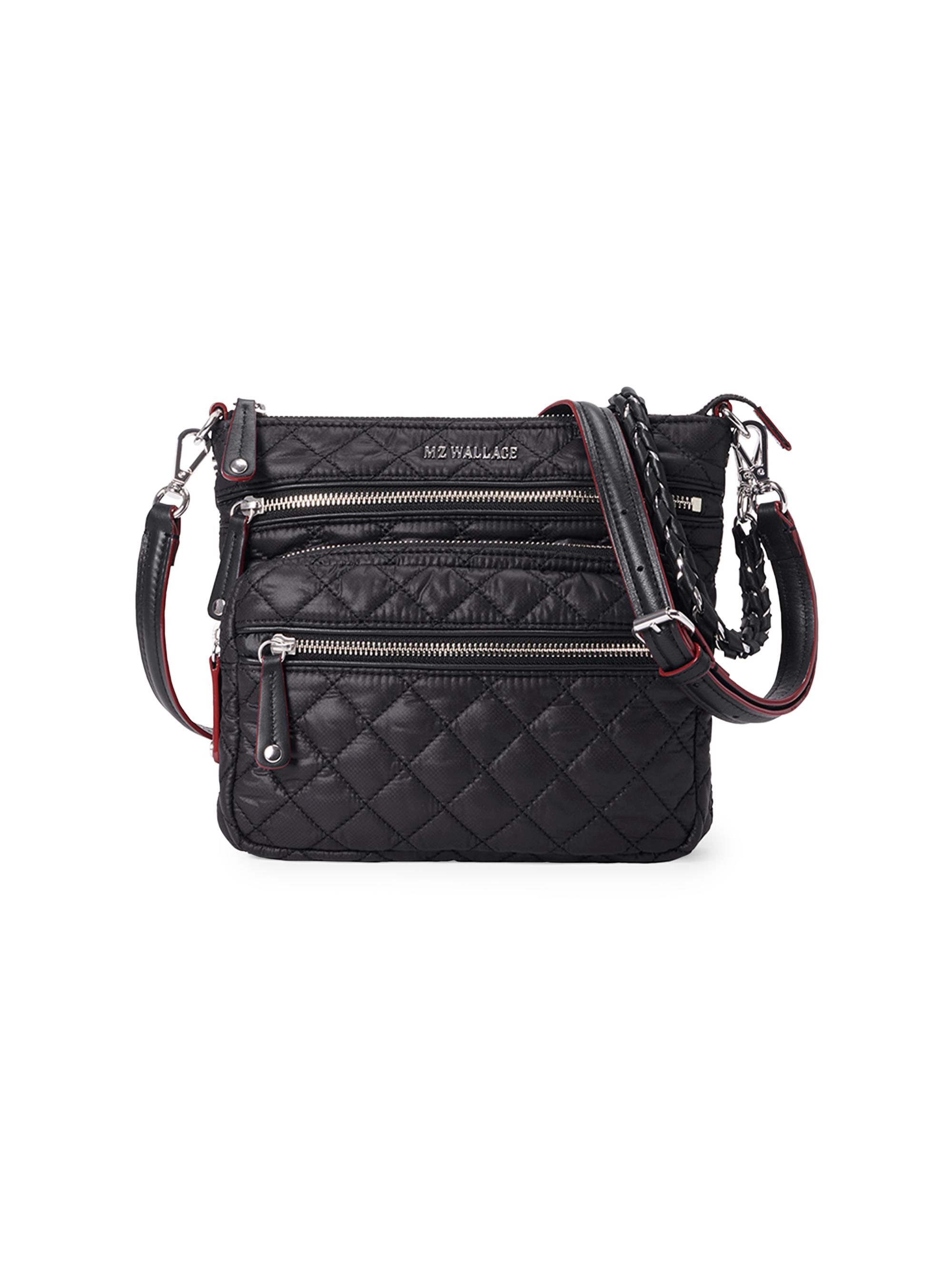 MZ Wallace Women's Micro Crosby Quilted Crossbody Bag - Black