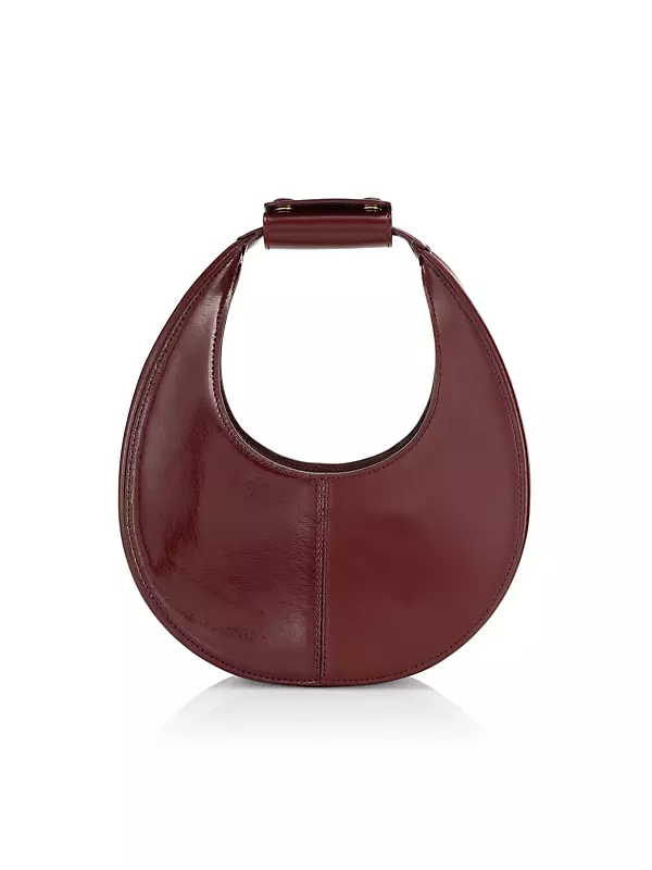 Shop Staud Mini Moon Split Leather Shoulder Bag
