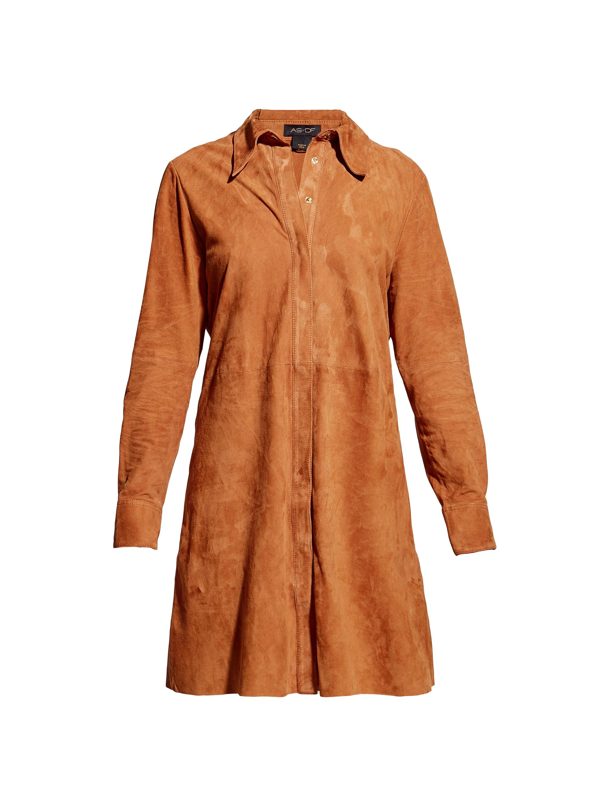 AS by DF Women's Bobbi Upcycled Suede Dress - Clay