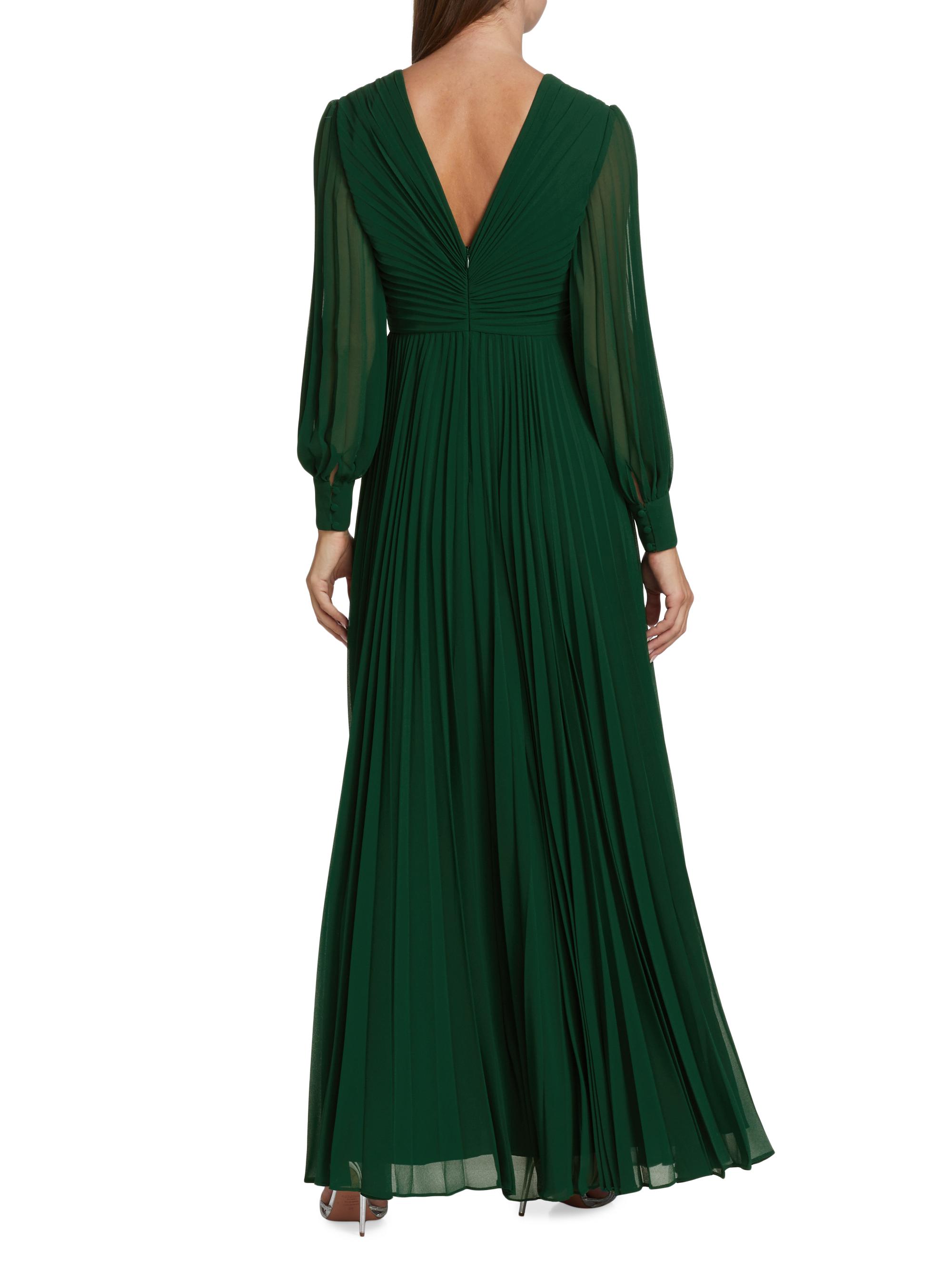 slim fit dress slacks V-Neck Pleated Floral Midi Dress main image 0