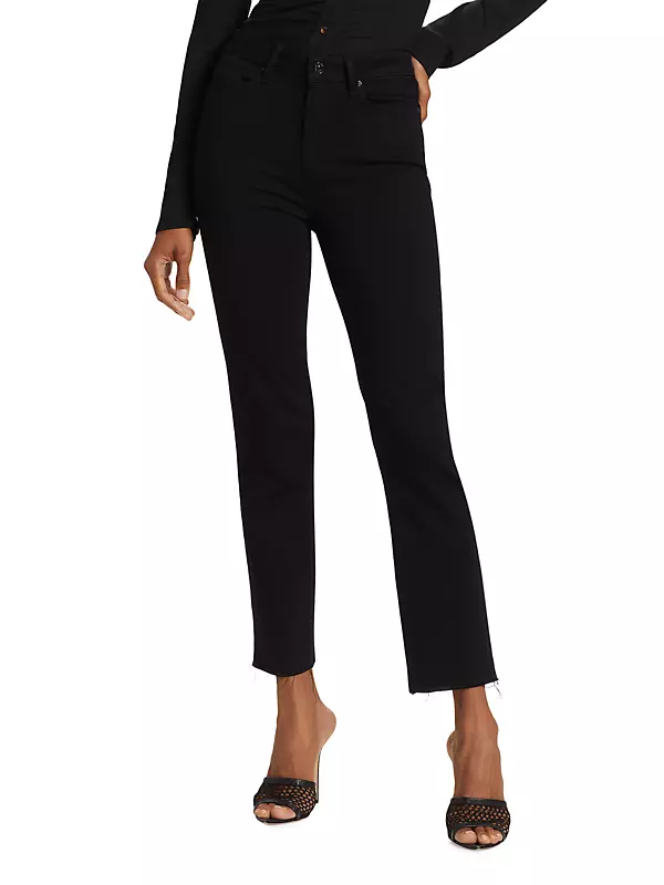Shop Paige Cindy High-Rise Ankle Straight Jeans | Saks Fifth Avenue