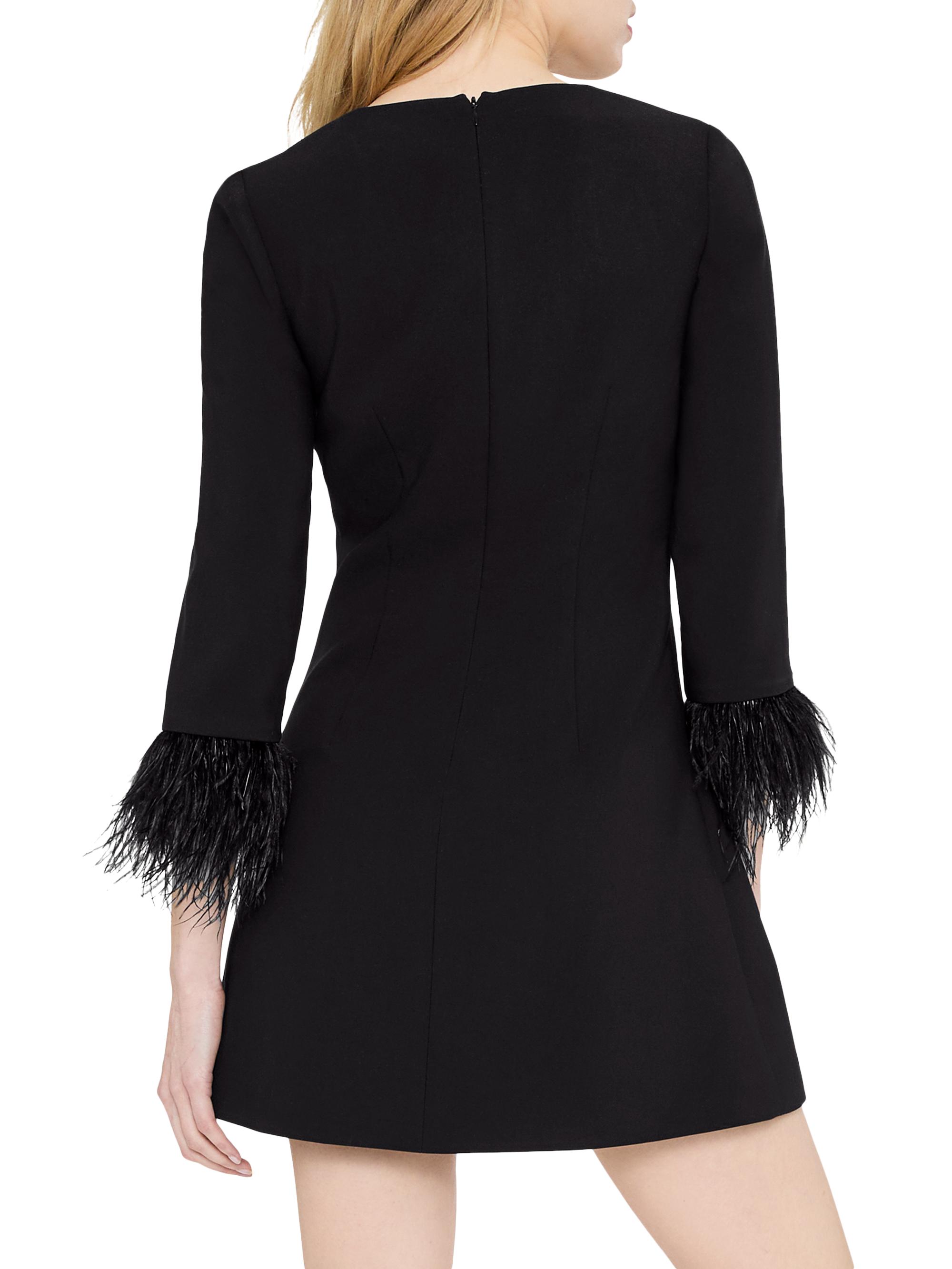 Likely Cher Square-Neck Feather Minidress | Saks Fifth Avenue
