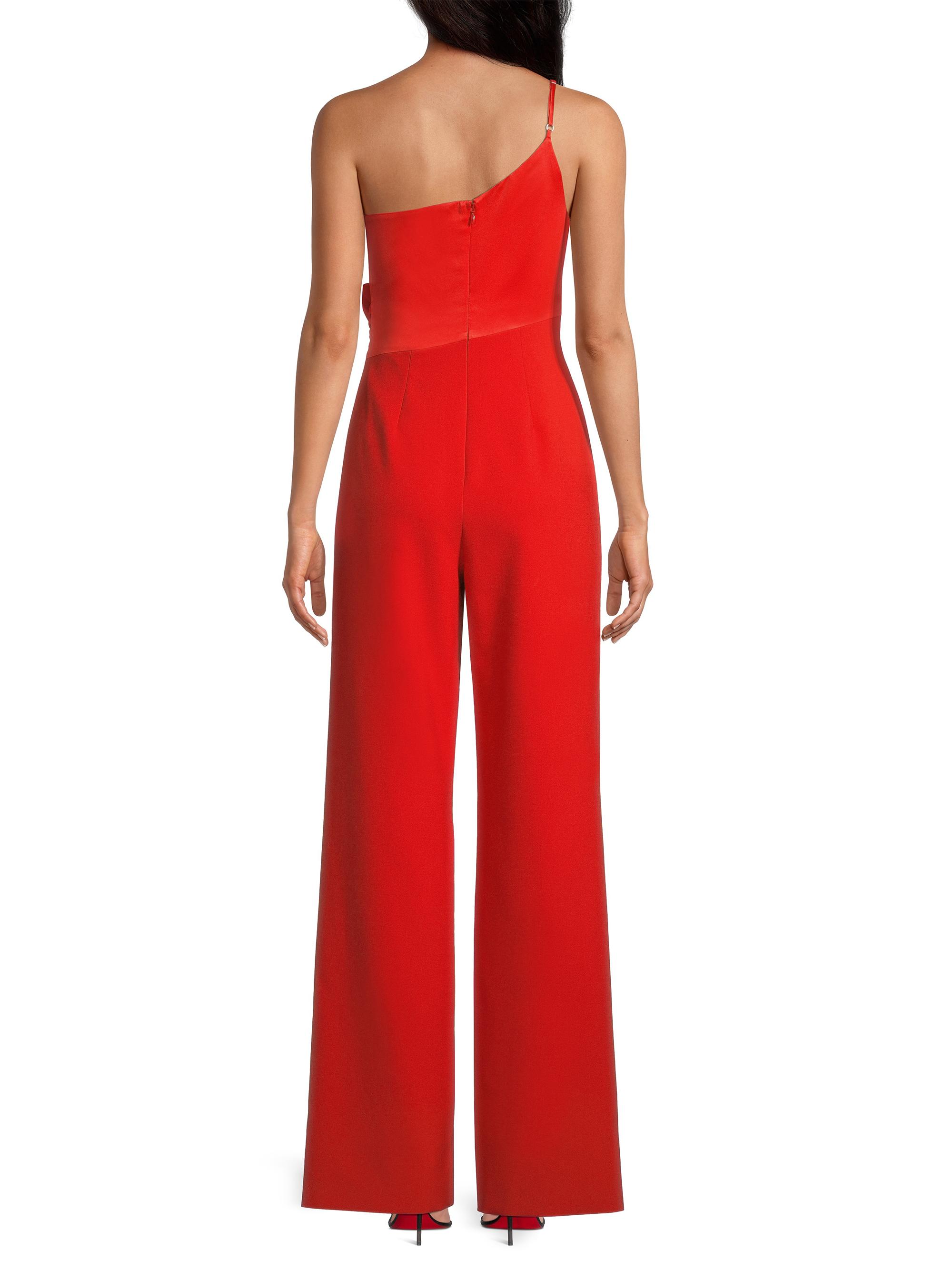Likely Women's Yara One-Shoulder Bow Jumpsuit - Scarlet | Thumbnail 5