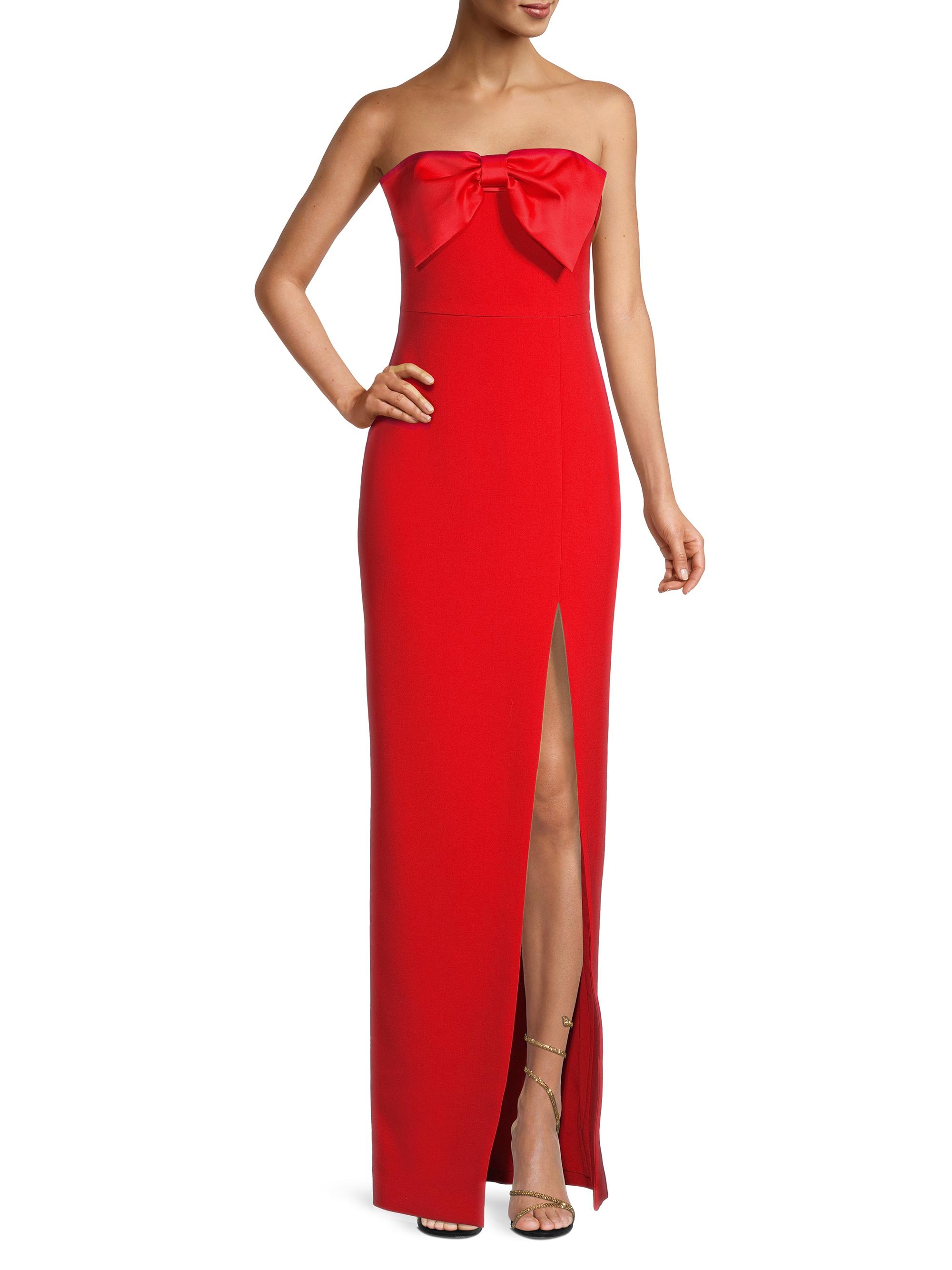 open lace back dress Red Strapless Mini Dress