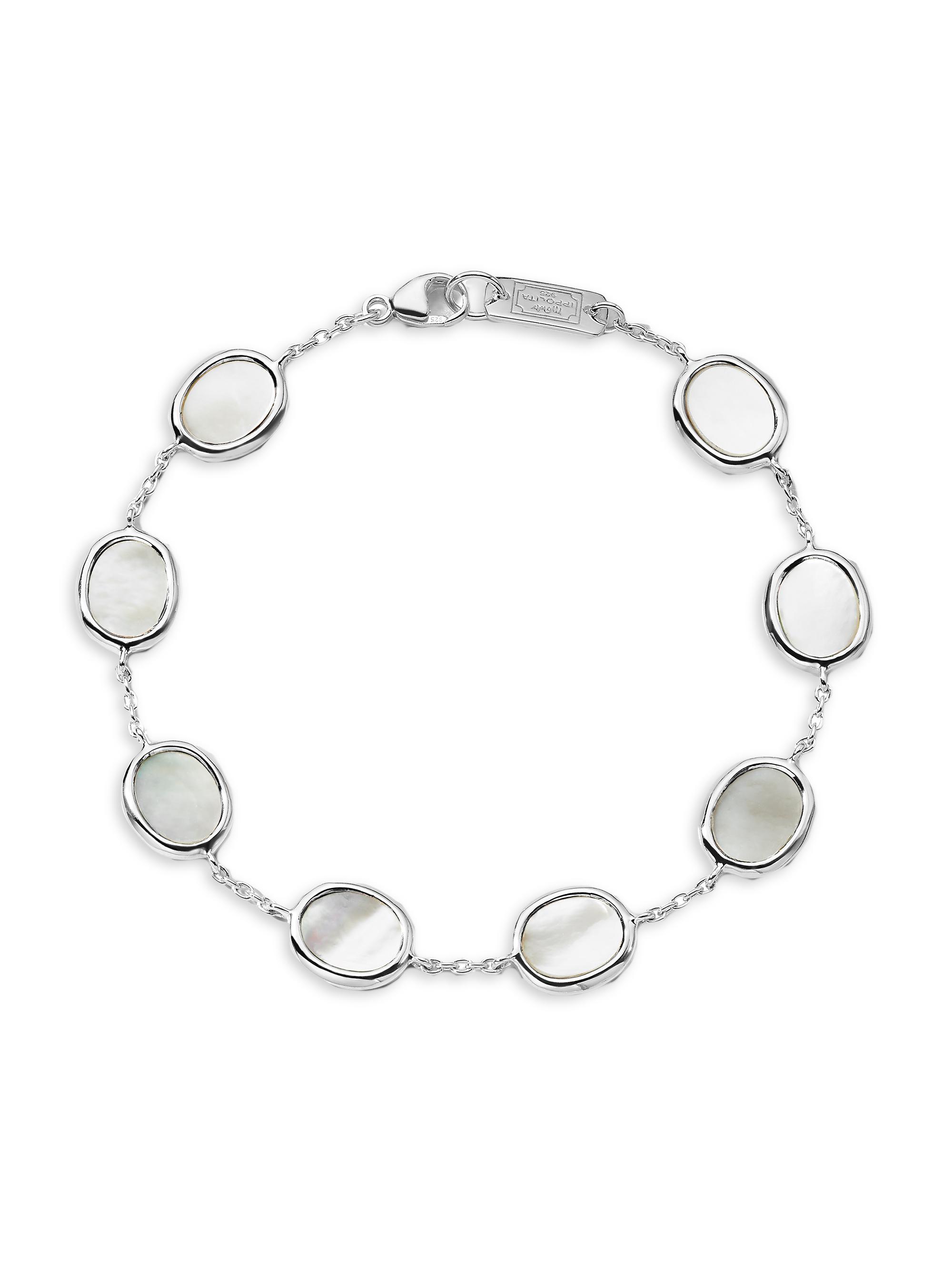Ippolita Women's Polished Rock Candy Sterling Silver & Mother-Of-Pearl Station Bracelet - Silver