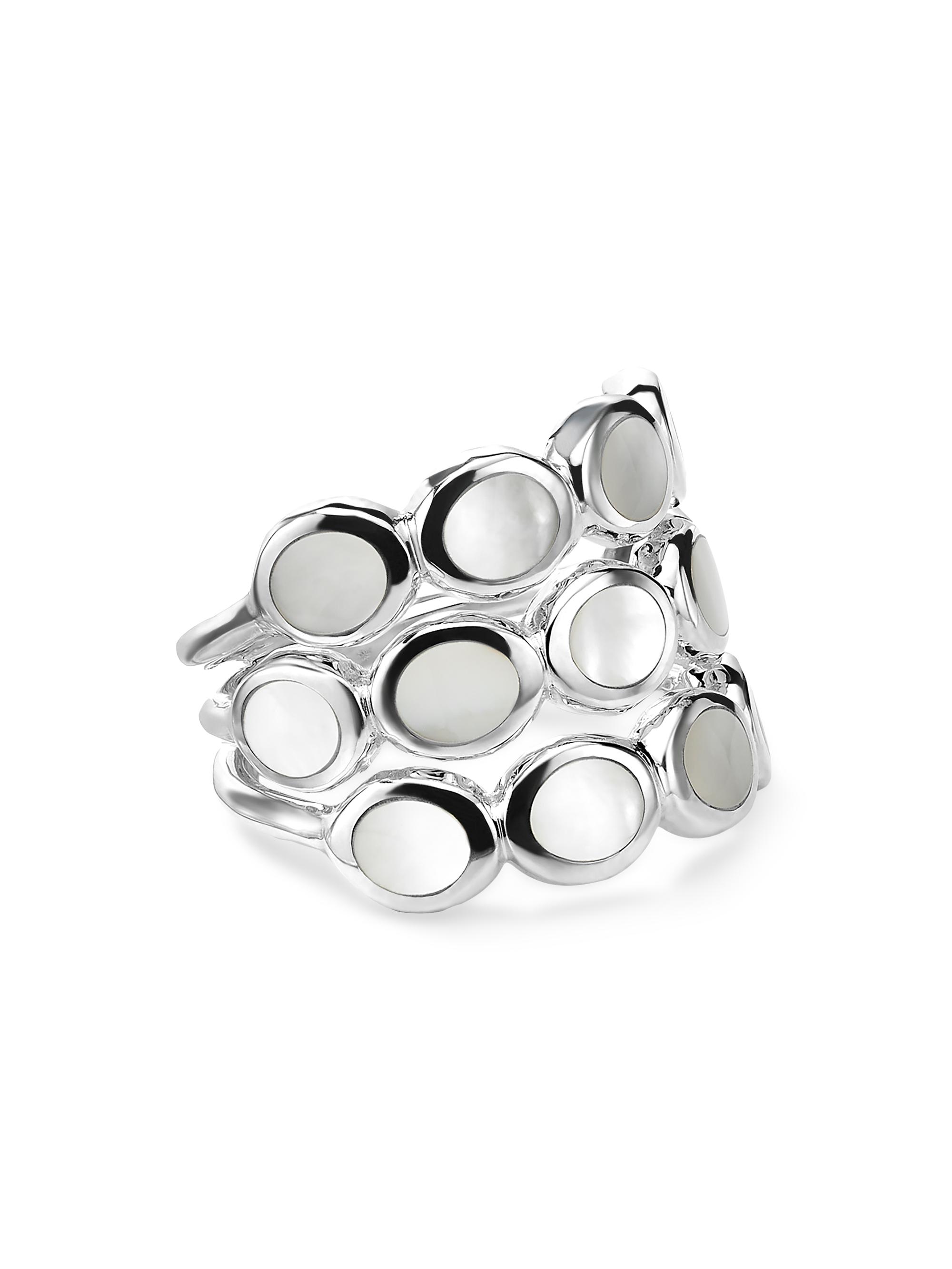 Ippolita Women's Polished Rock Candy Sterling Silver & Mother-Of-Pearl Triple-Band Ring - Silver