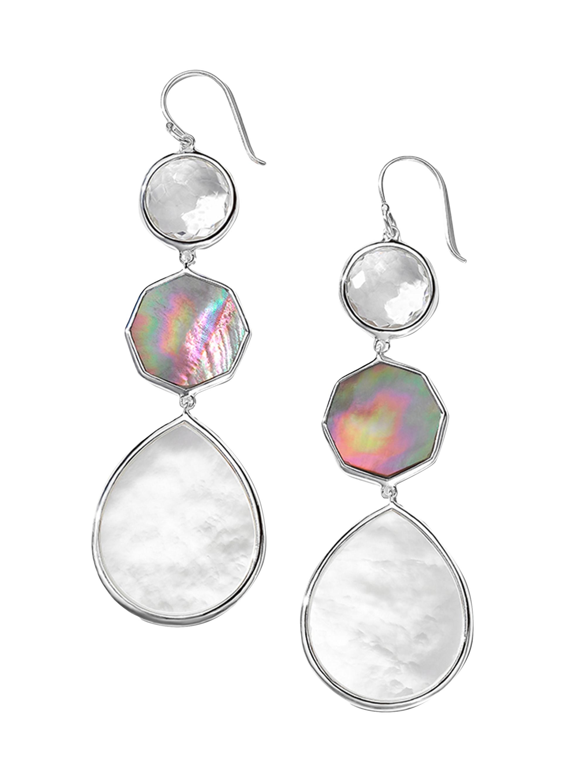 Ippolita Women's Polished Rock Candy  Crazy 8's Sterling Silver & Multi-Stone Triple-Drop Earrings - Silver