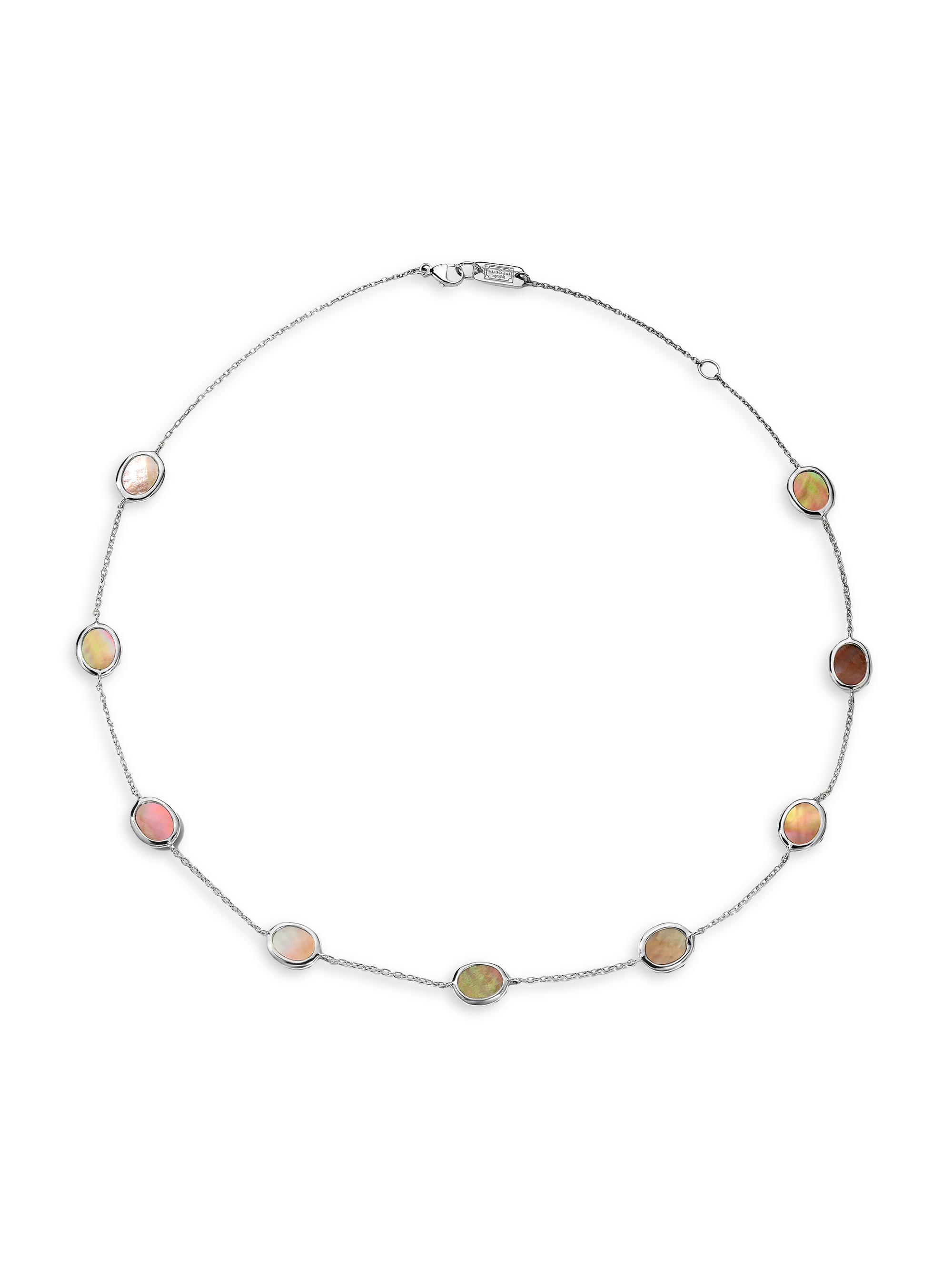 Ippolita Women's Confetti Sterling Silver & Brown Shell Short Station Necklace - Silver