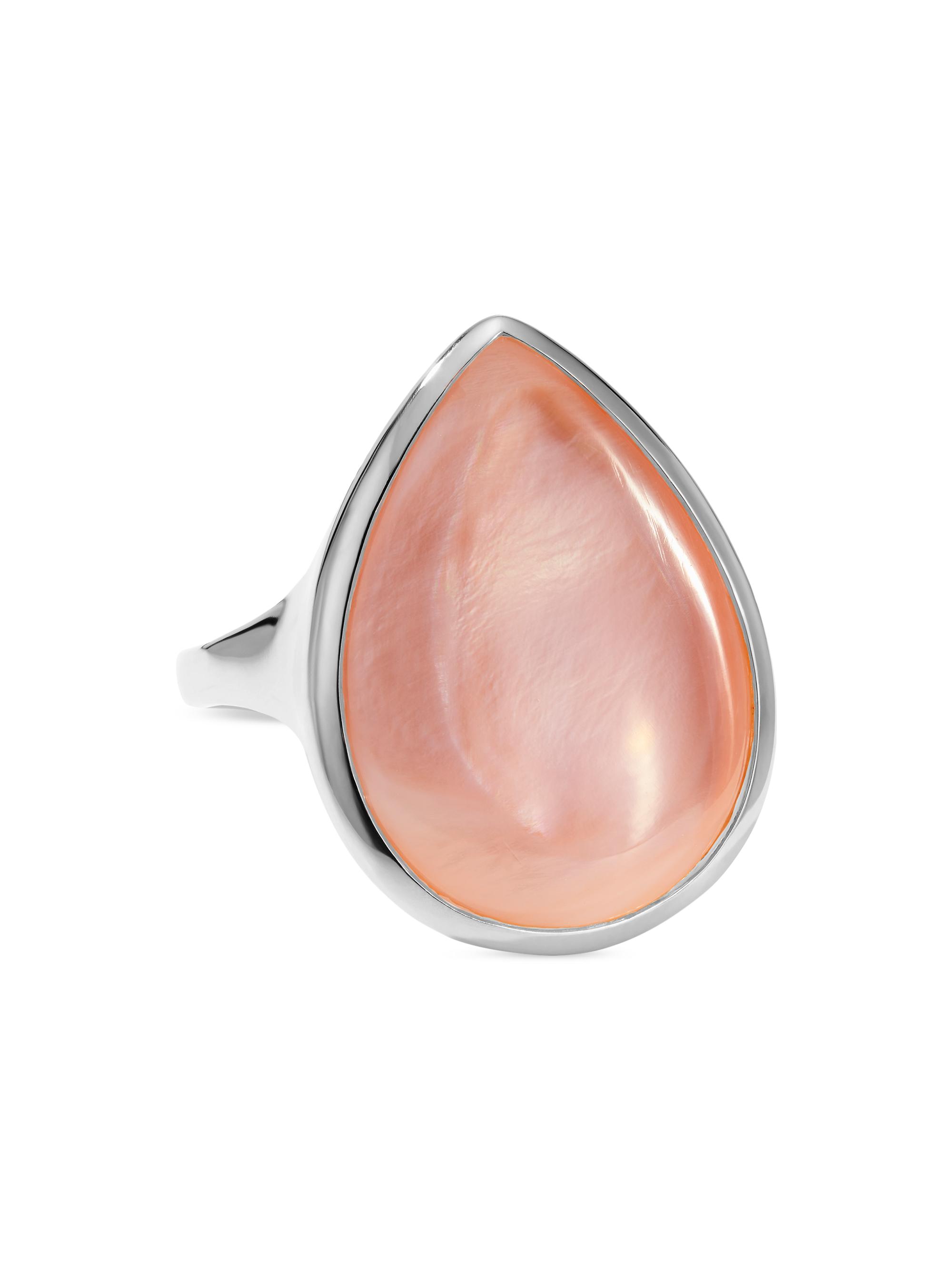Ippolita Women's Ondine Sterling Silver & Brown Shell Teardrop Ring - Pink Mother Of Pearl