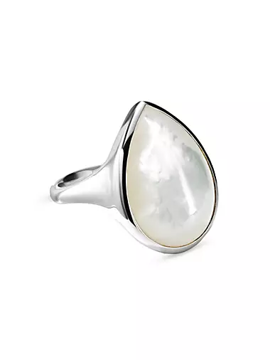 Ondine Sterling Silver & Mother-Of-Pearl Teardrop Ring