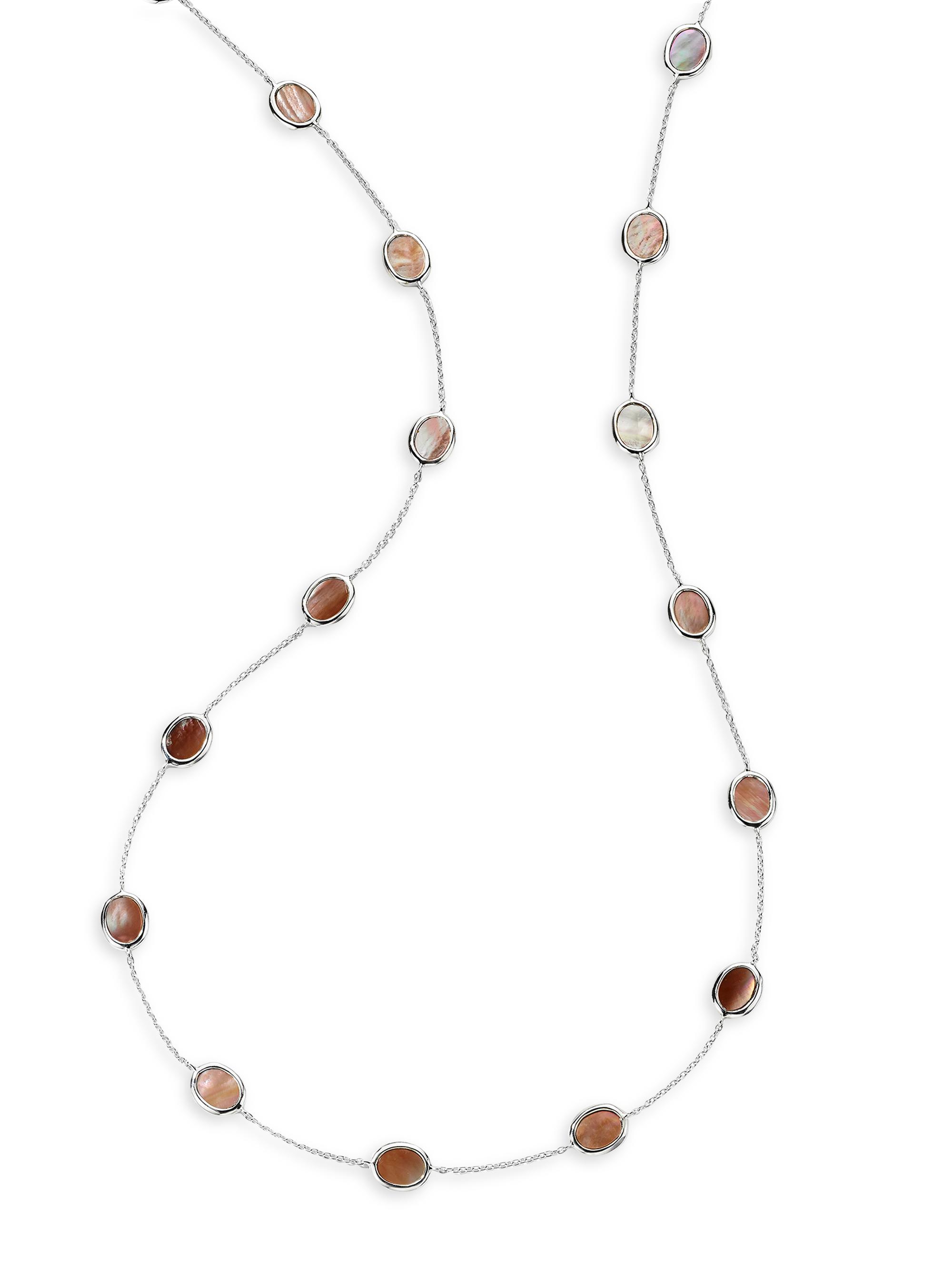 Ippolita Women's Polished Rock Candy Confetti Sterling Silver & Gemstone Long Station Necklace - Silver