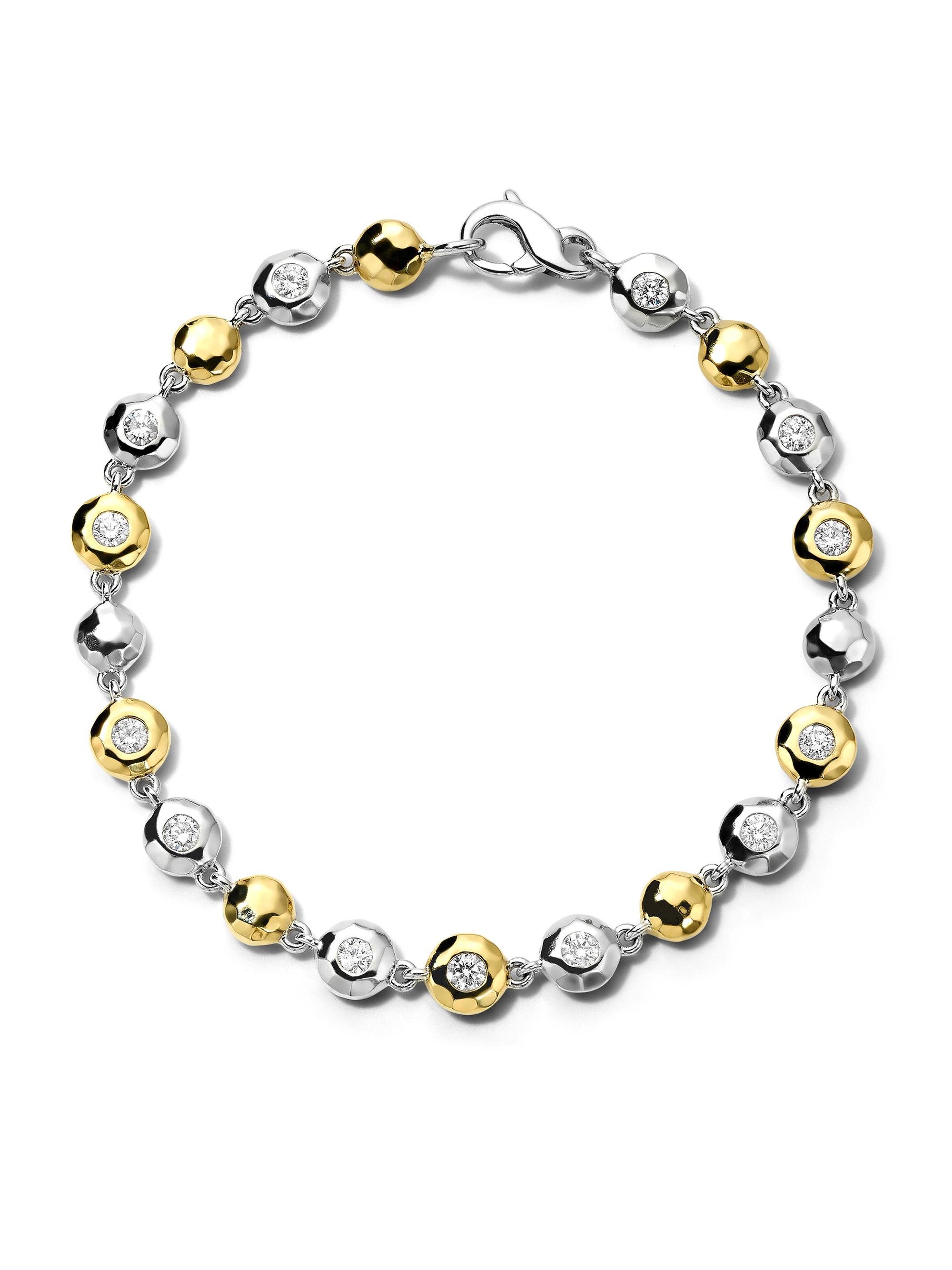 Ippolita Women's Chimera Sterling Silver, 18K Yellow Gold, & Diamond Bracelet - Silver