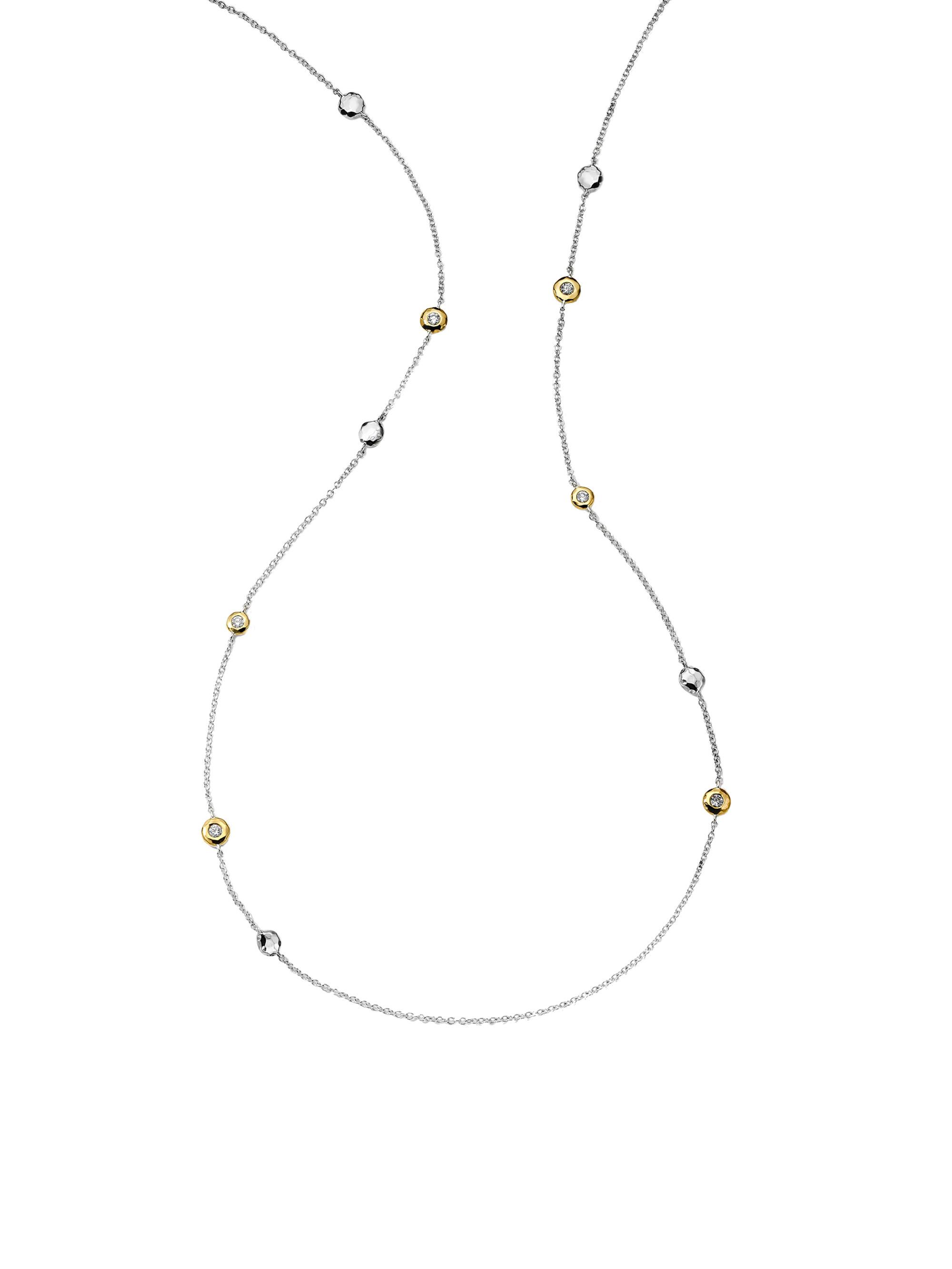 Ippolita Women's Chimera Sterling Silver, 18K Yellow Gold, & Diamond Long Station Necklace - Silver