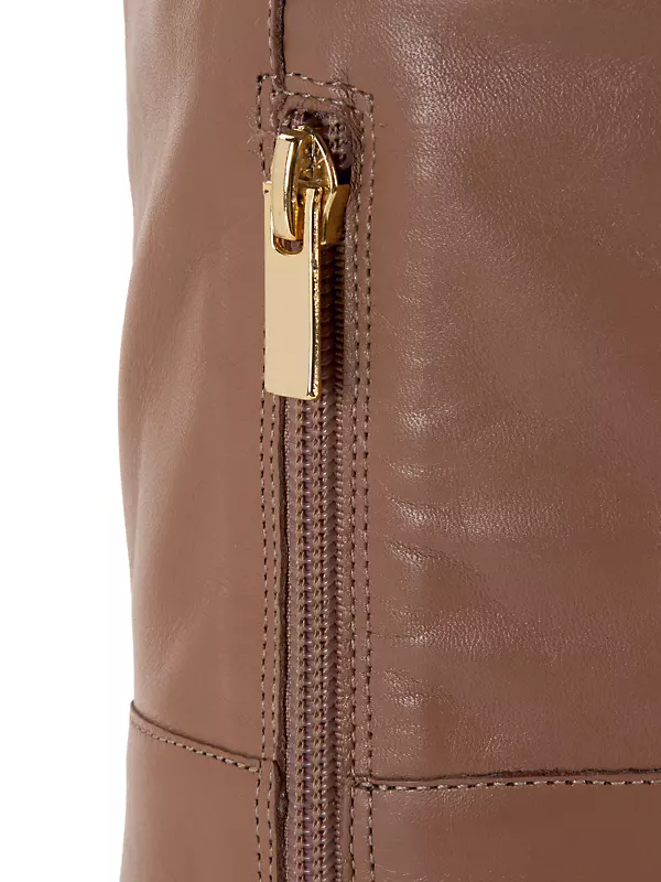 Leather satchel Saks Fifth Avenue Collection Brown in Leather