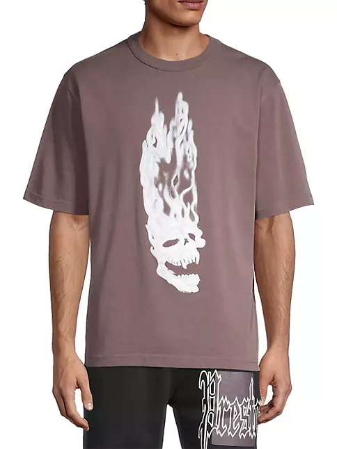 Shop Heron Preston Flaming Skull T-Shirt | Saks Fifth Avenue