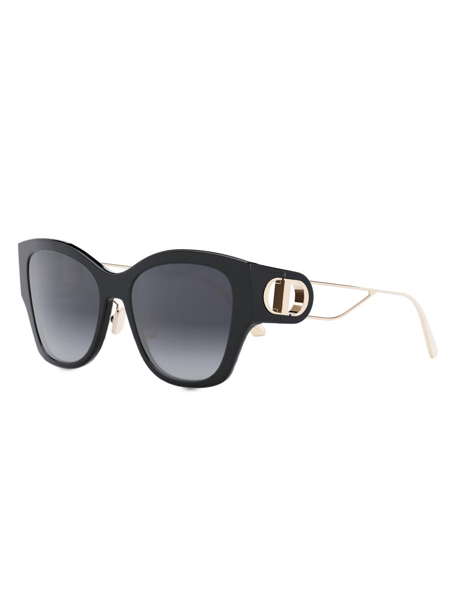 DIOR ハタフライフレムサンクラス 30MONTAIGNEB5U 40A4 Dior 30Montaigne B5U Sunglasses Black Butterfly Women