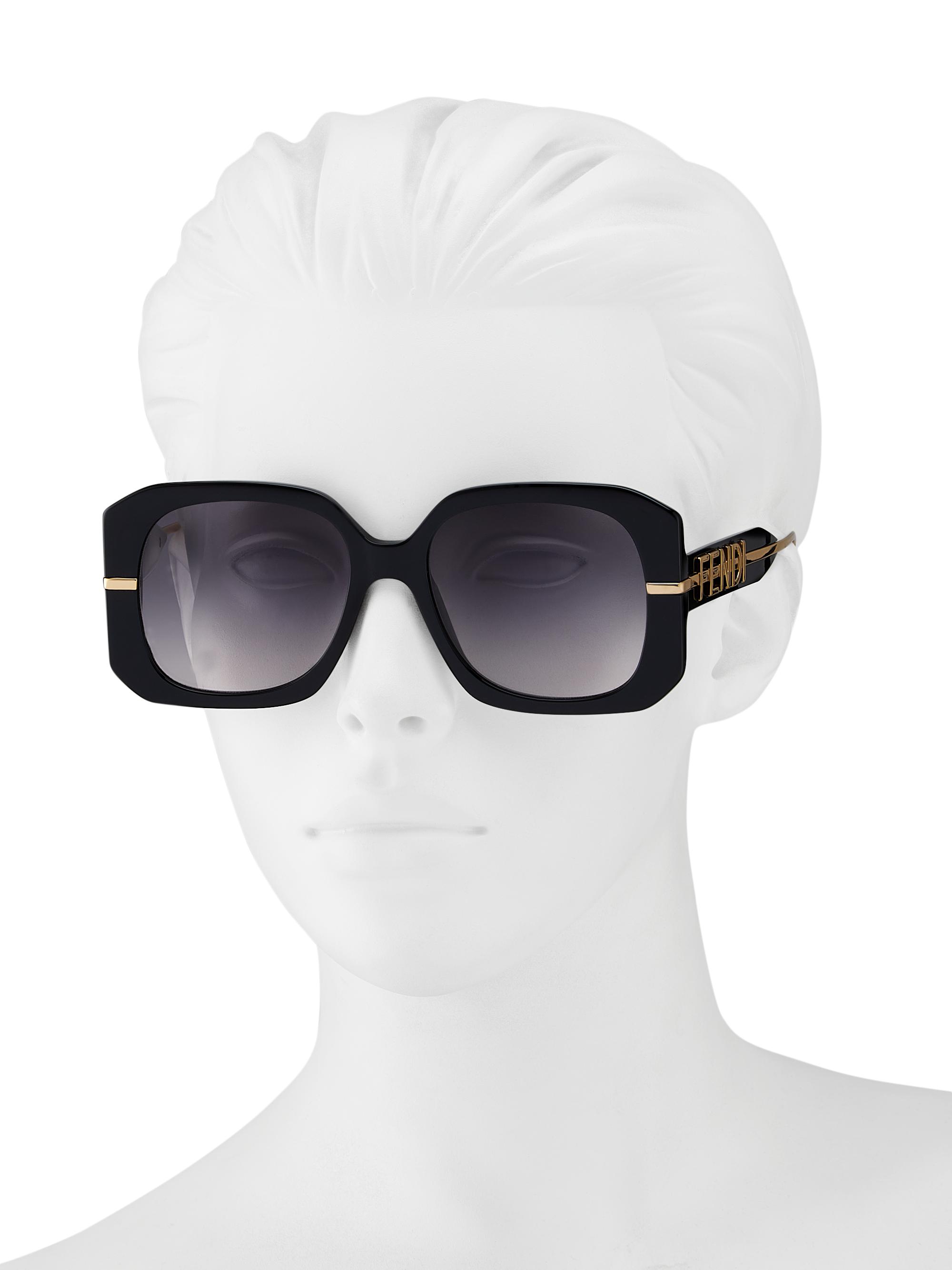 Fendi Fendigraphy 55MM Square Sunglasses | Saks Fifth Avenue