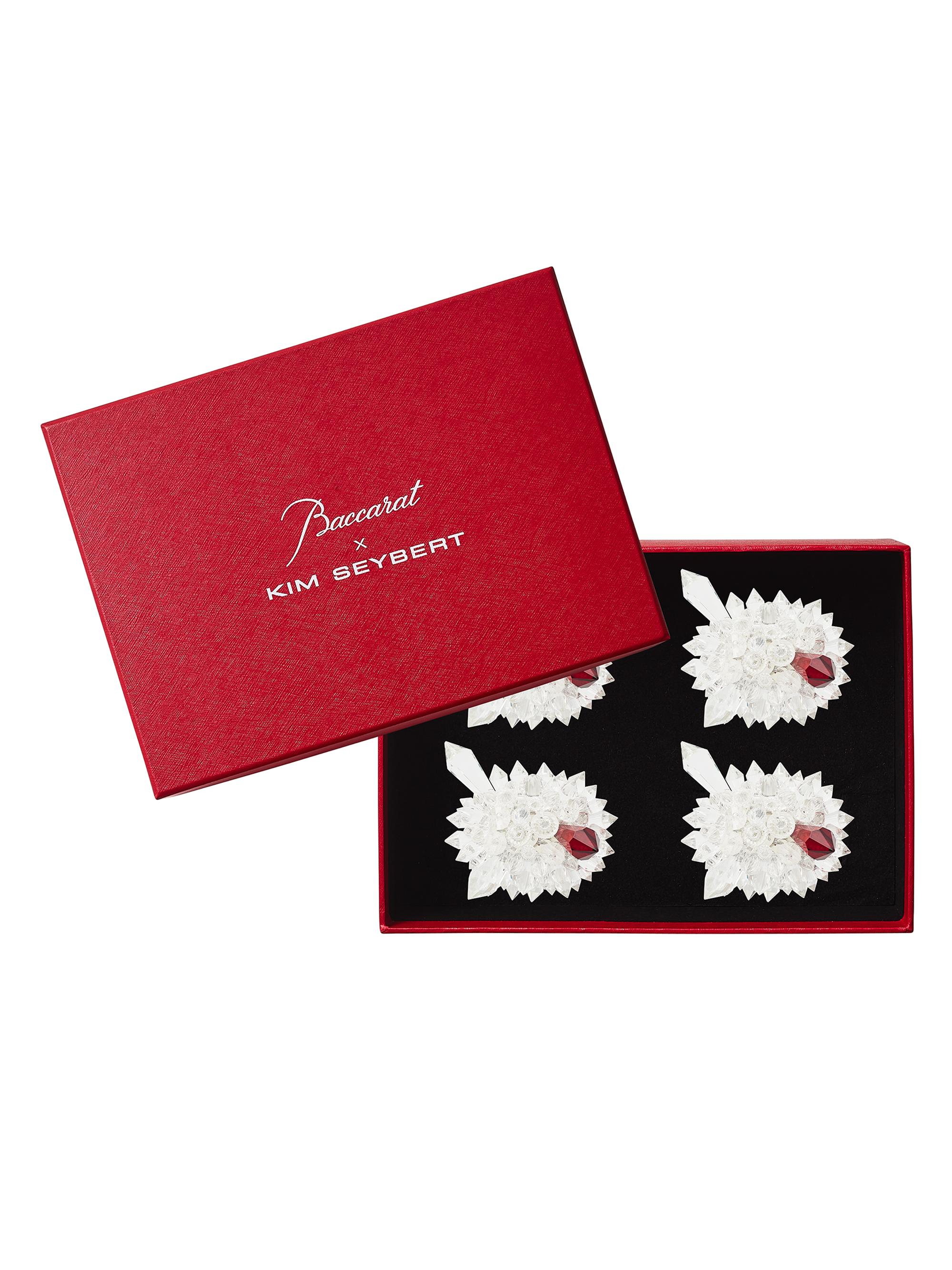 Baccarat x Kim Seybert Zénith Four-Piece Napkin Ring Set - Silver