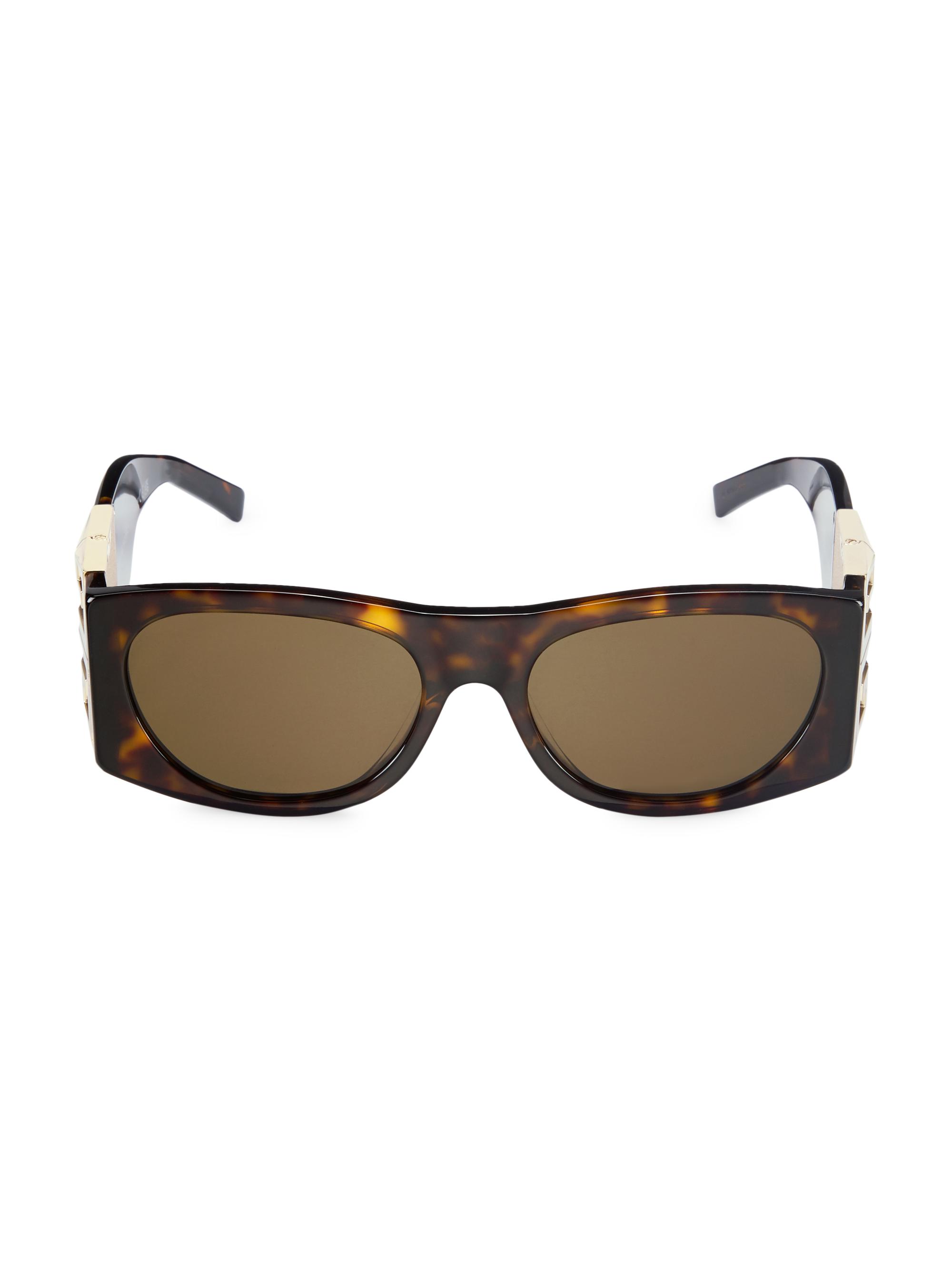 Givenchy Women's 4G 56MM Rectangular Sunglasses - Dark Havana