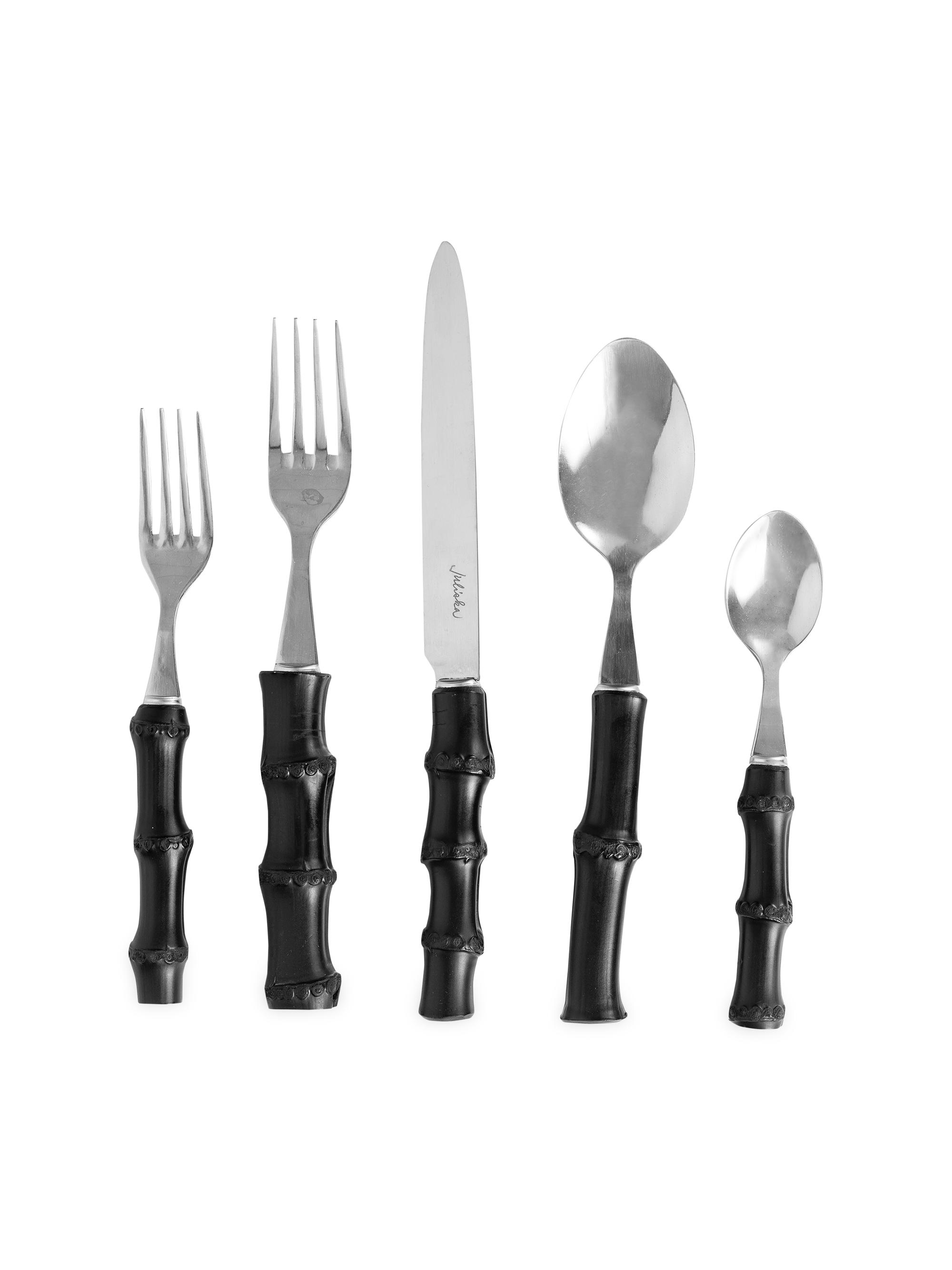 Juliska Bamboo 5-Piece Flatware Set - Black