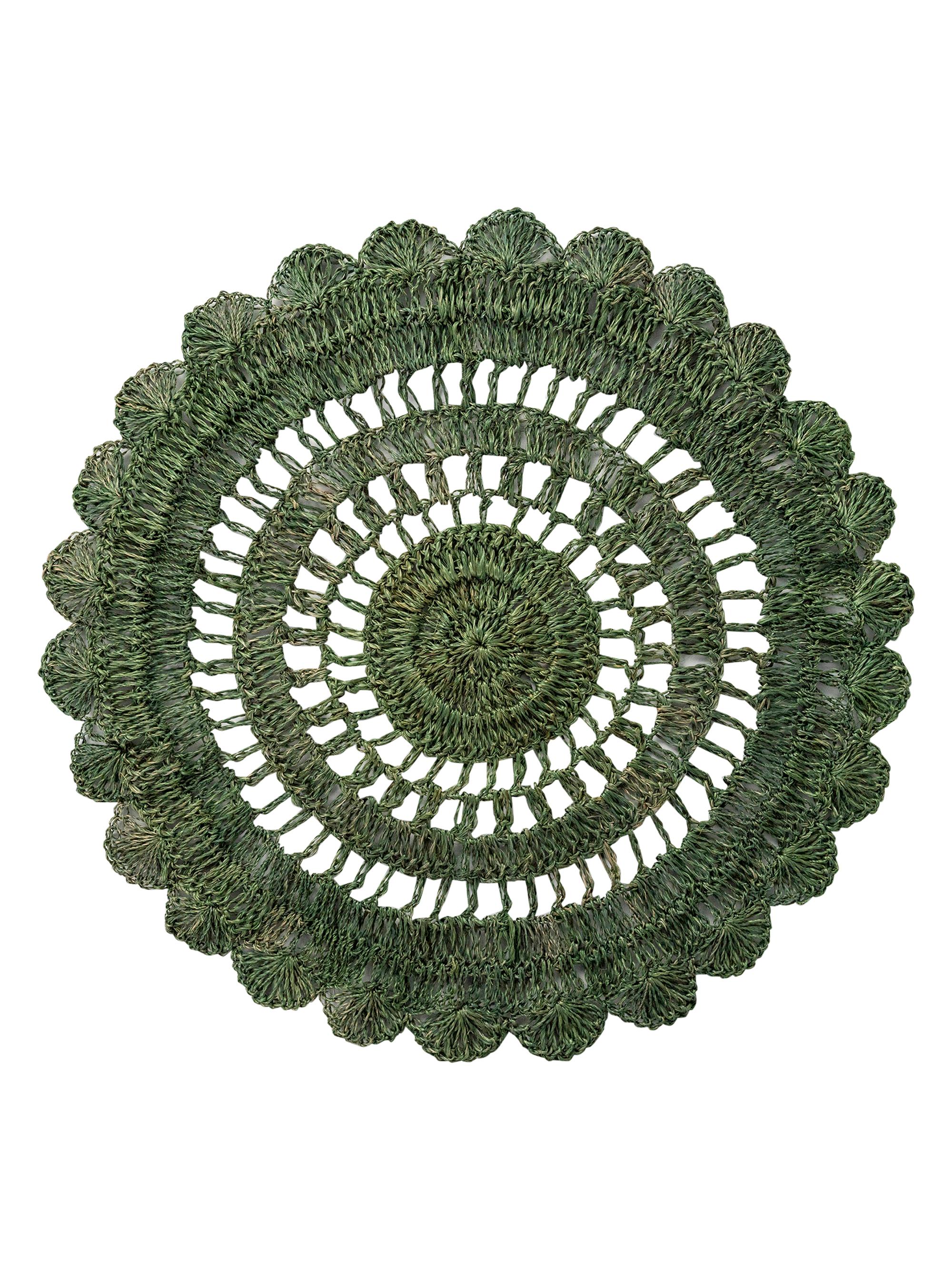 Juliska Macramé Abaca Placemat - Green
