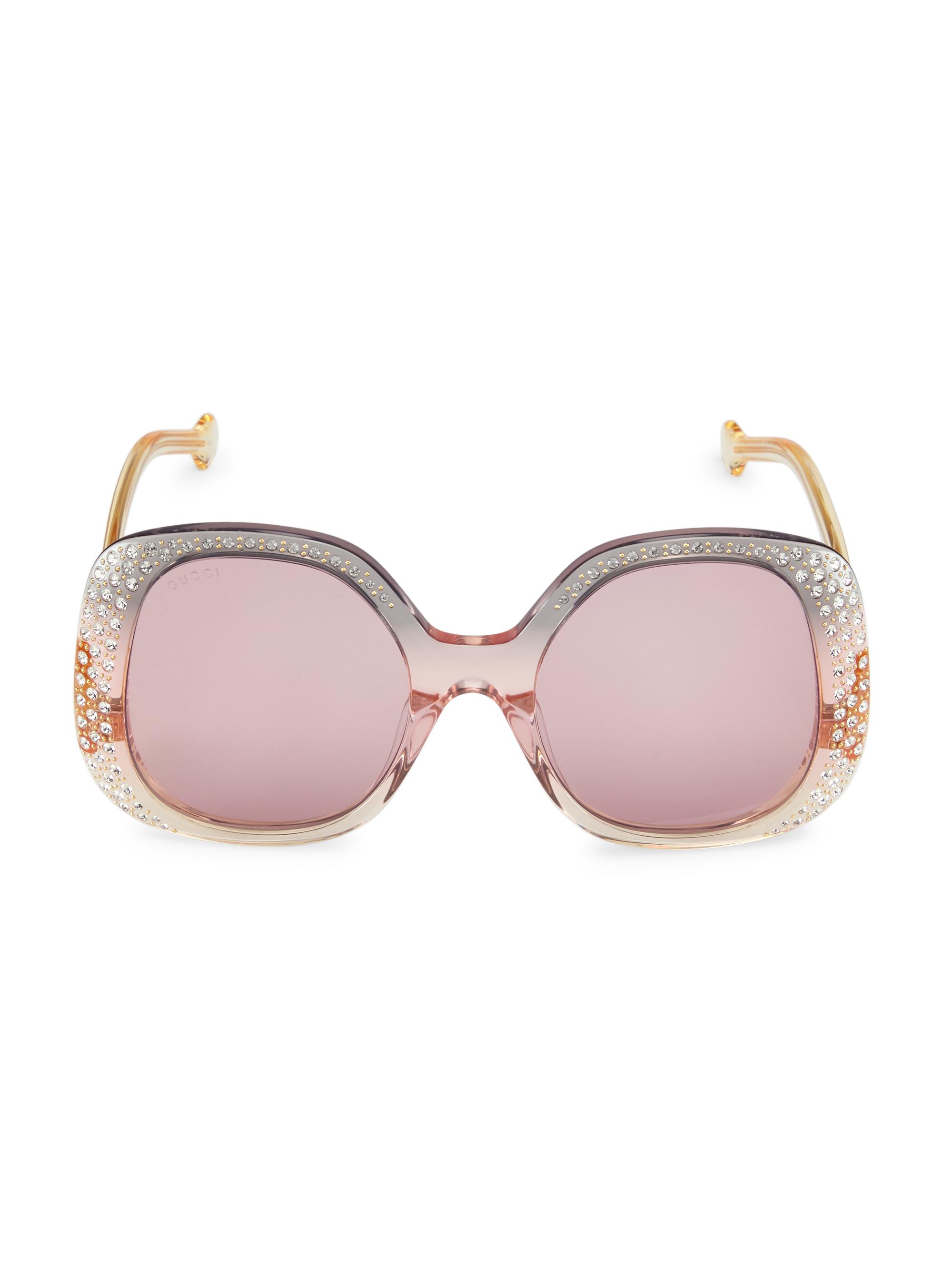 【新品】 IN THE SPOTLIGHT LIMITED SET/MOUSSY Gucci Vague 55MM Round Sunglasses | Saks Fifth Avenue
