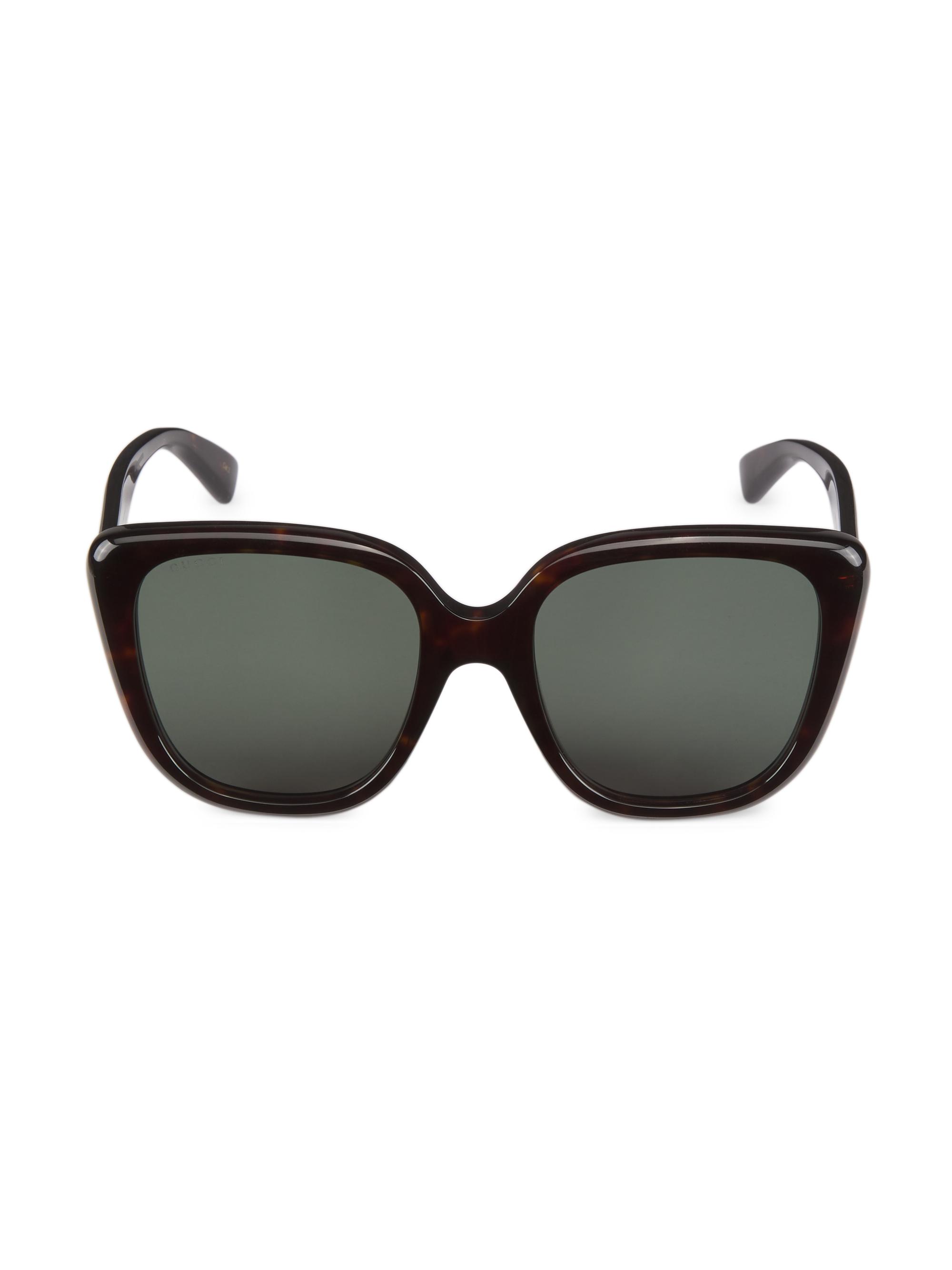 Gucci Women's Symbols 54MM Butterfly Acetate Sunglasses - Havana