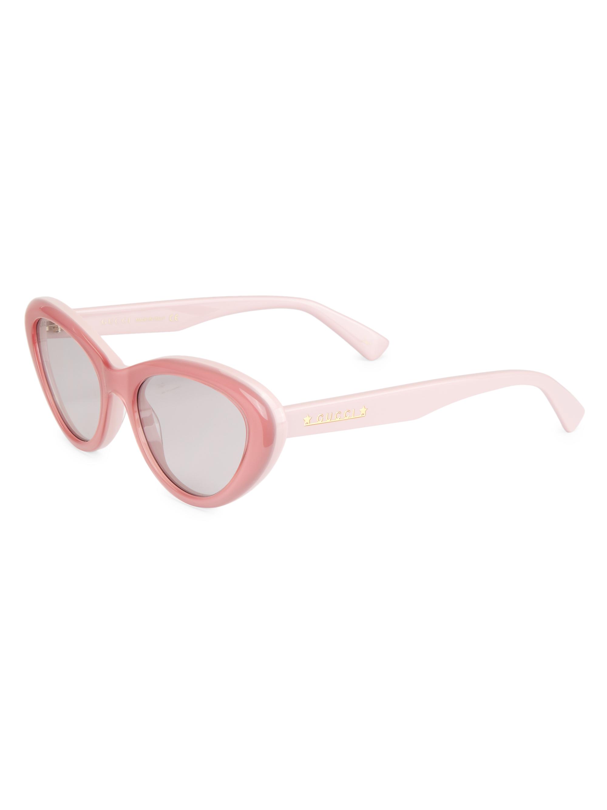 Gucci Women's Symbols 54MM Cat-Eye Acetate Sunglasses - Pink