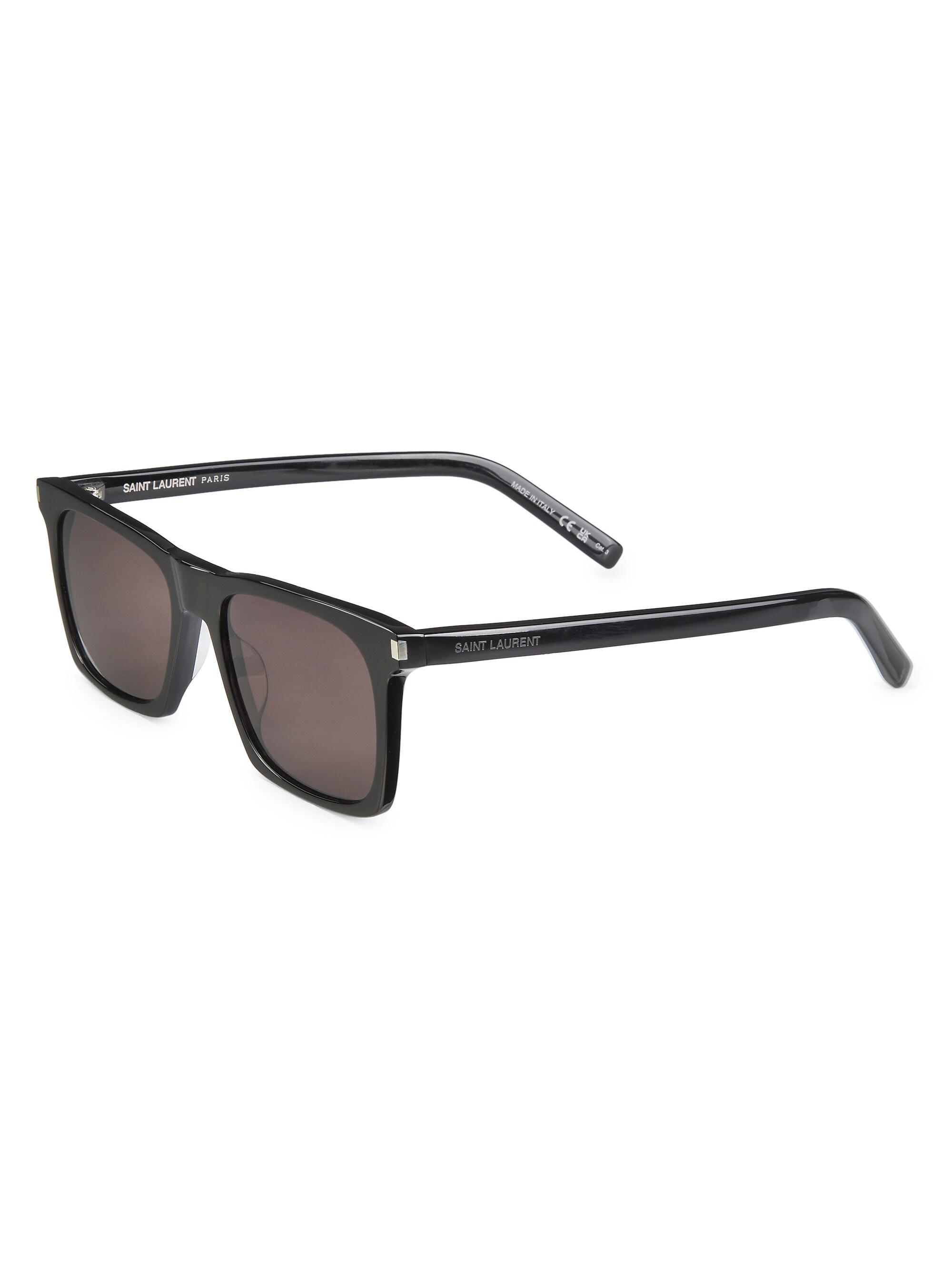 Saint Laurent Men's New Wave 54MM Rectangular Acetate Sunglasses - Pink