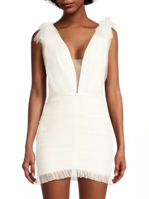 White Ivory Halter Dress BCBG