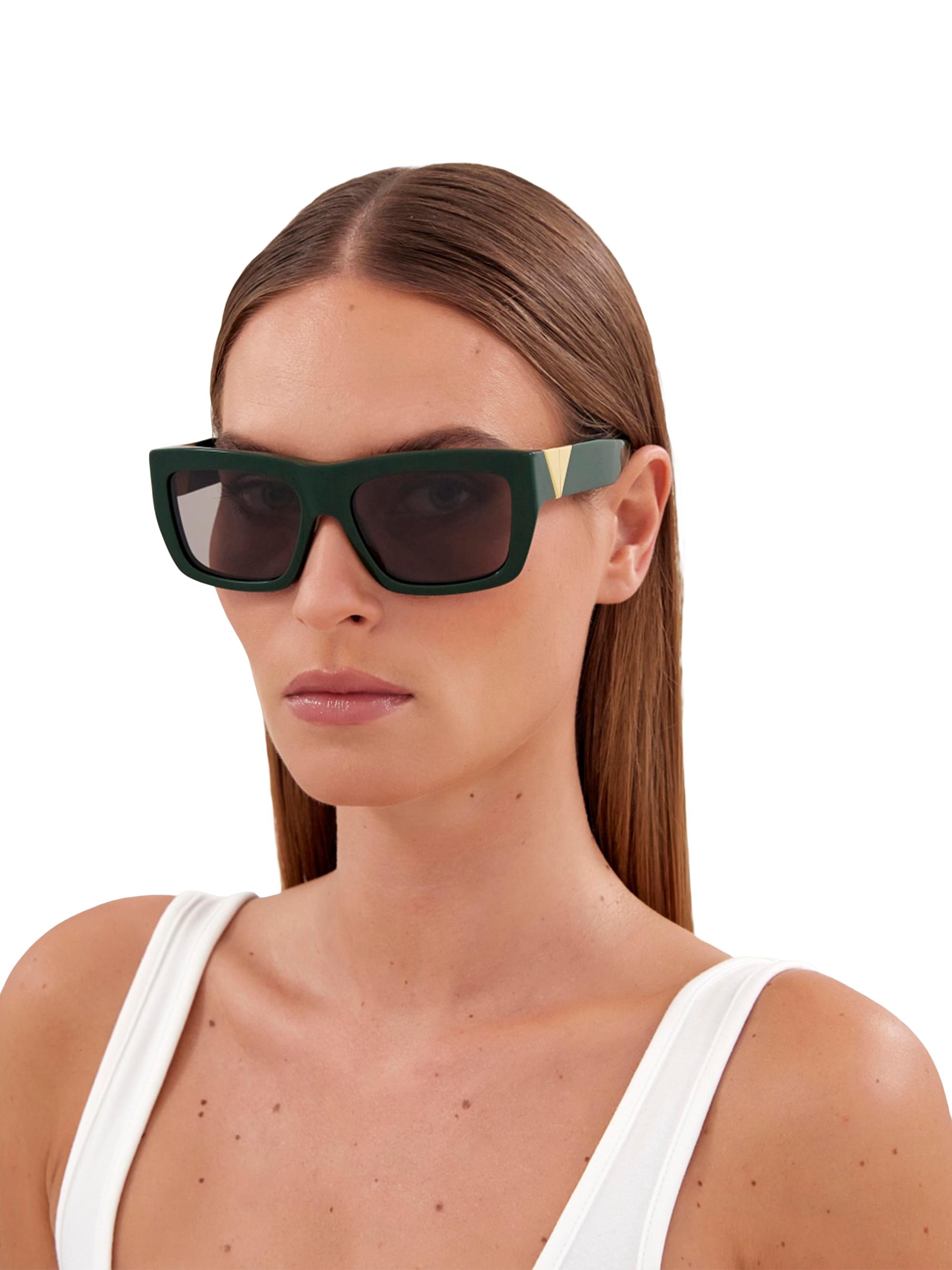 BOTTEGA VENETA ♡ サングラス Bottega Veneta Triangle 57MM Rectangular Sunglasses | Saks Fifth