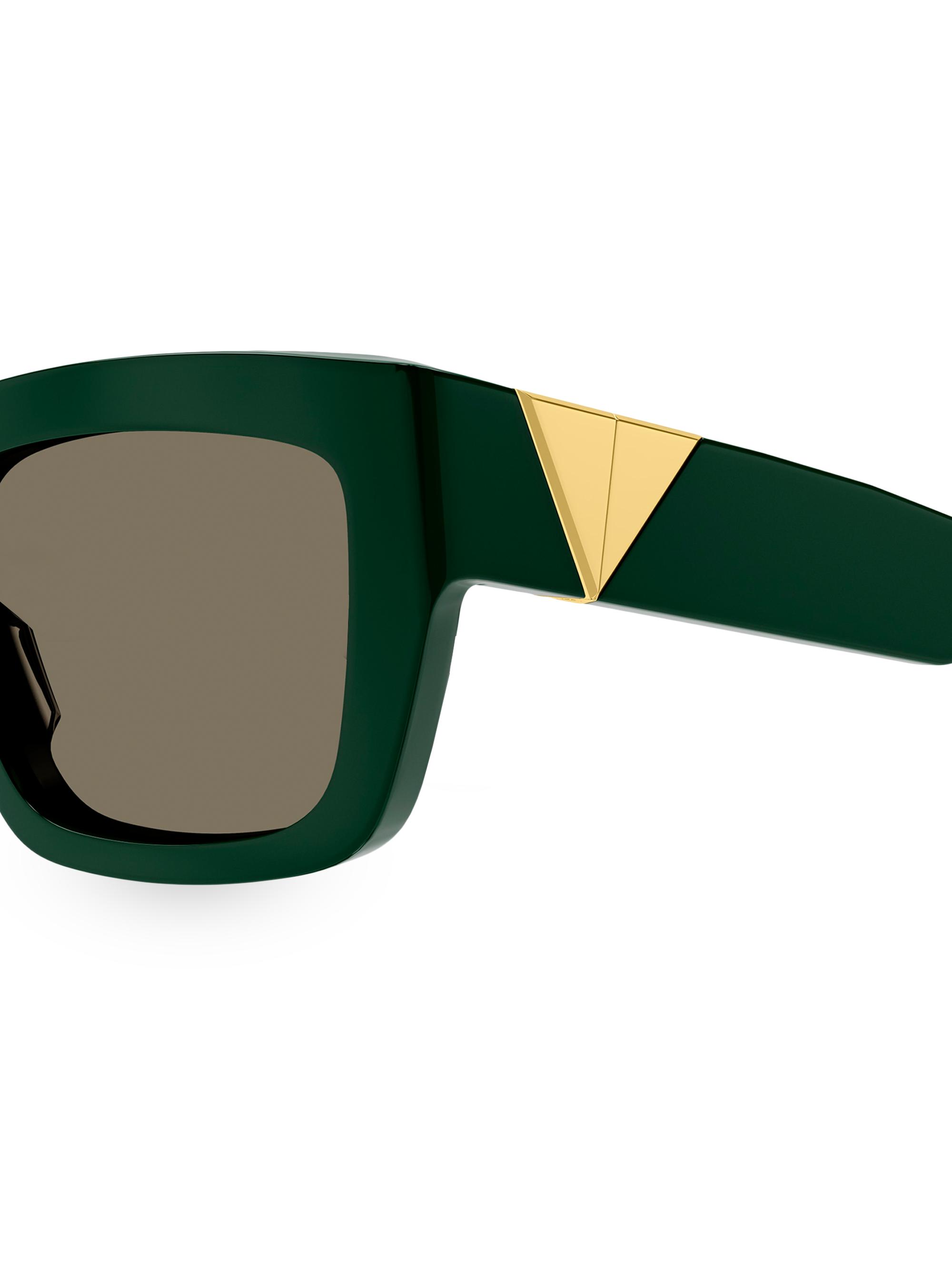 Bottega Veneta Triangle 57MM Rectangular Sunglasses | Saks Fifth