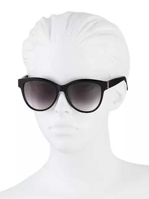 Monogram Cat-Eye Sunglasses, BLACK